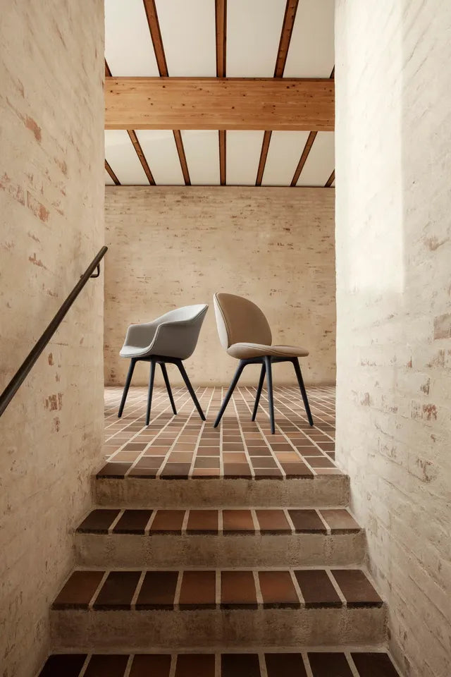 BAT chair in gray with a black base