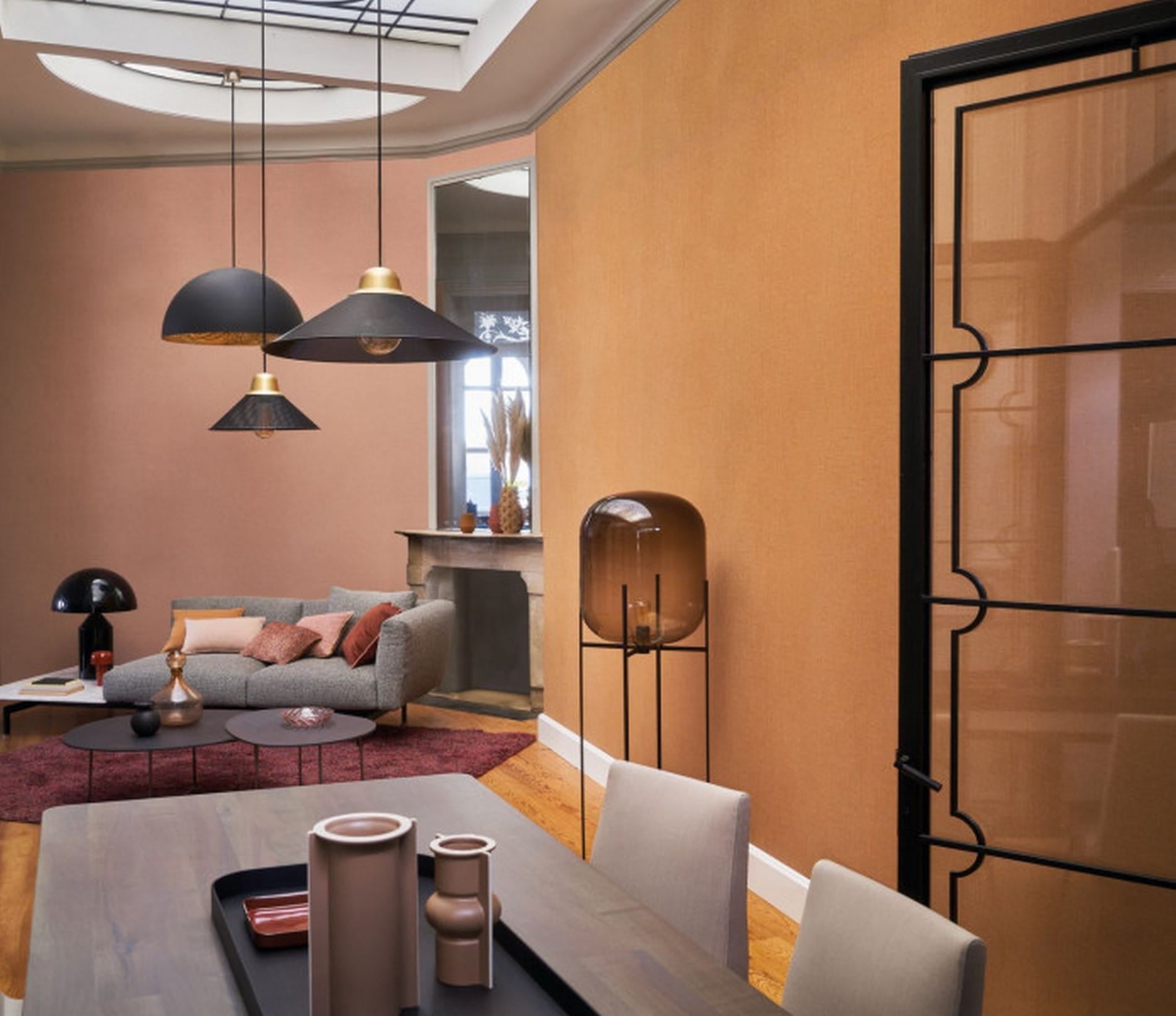 Tapeta se strukturou imitující pletené plátno FILIN - FICELLE béžová