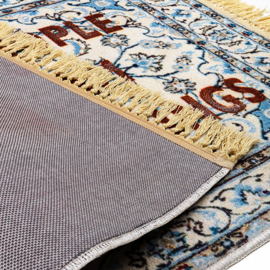 Decorative rug BURNT - IMPOSSIBLE THINGS blue