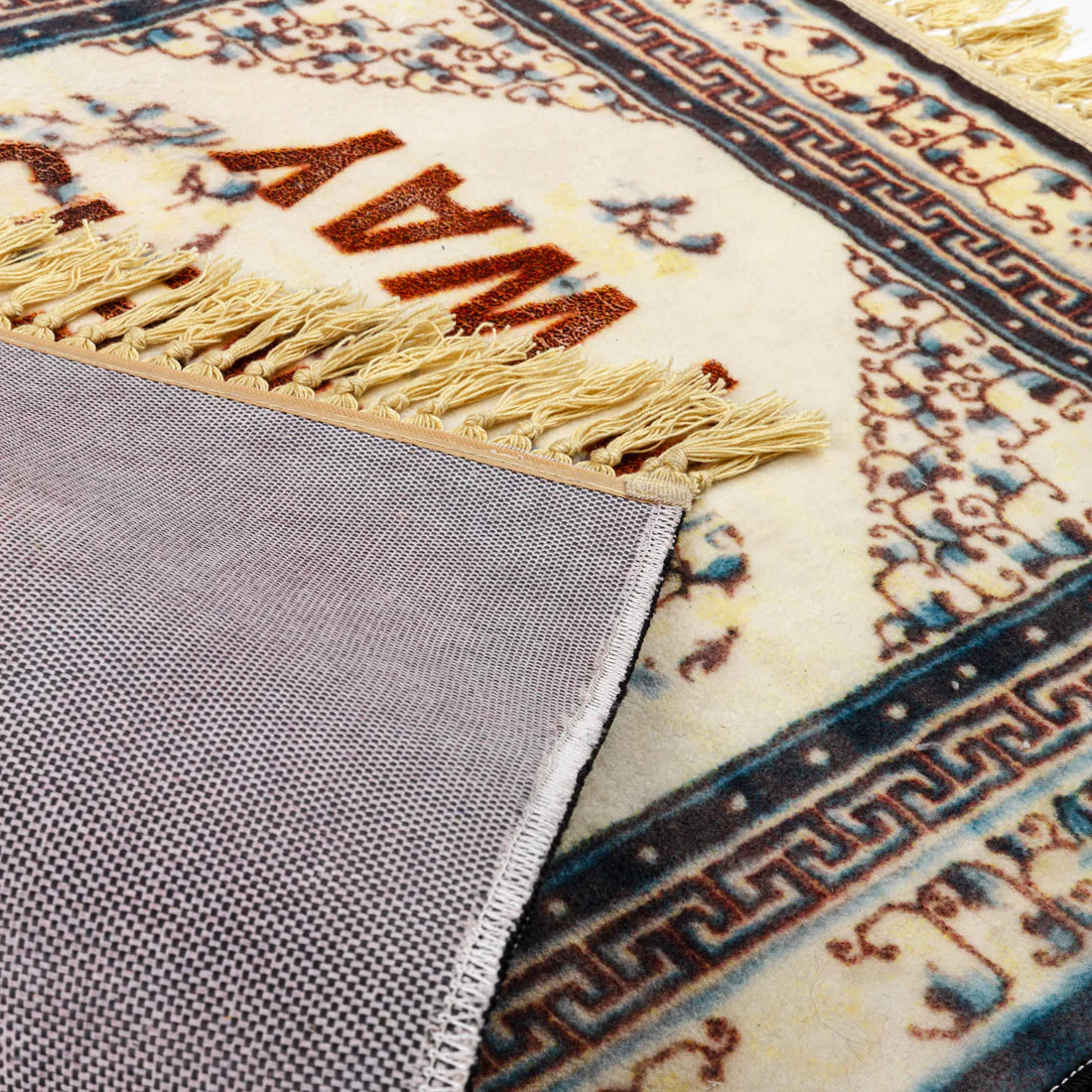 Decorative rug BURNT - THE WAY cream
