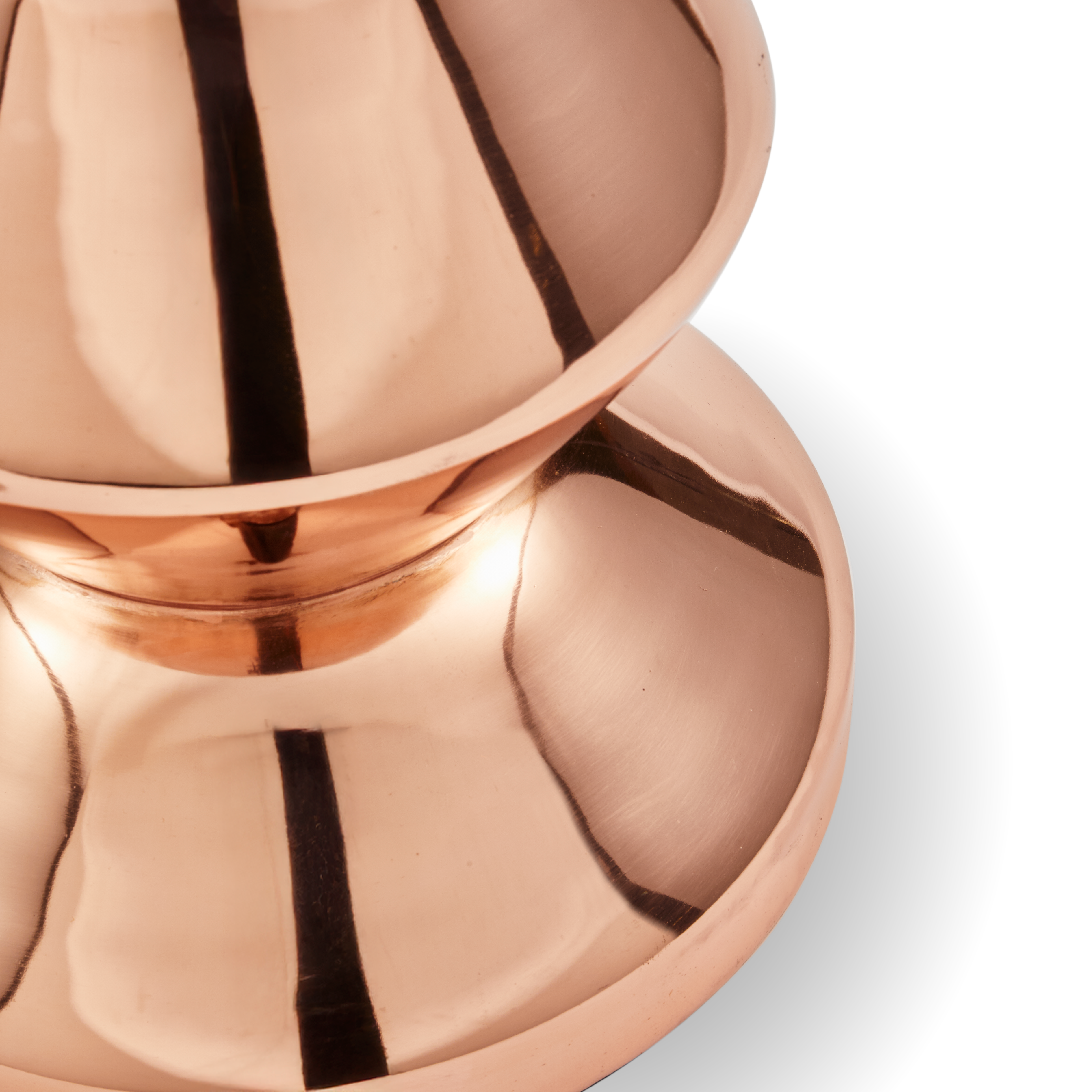 Stolek ZIG ZAG METAL měděný