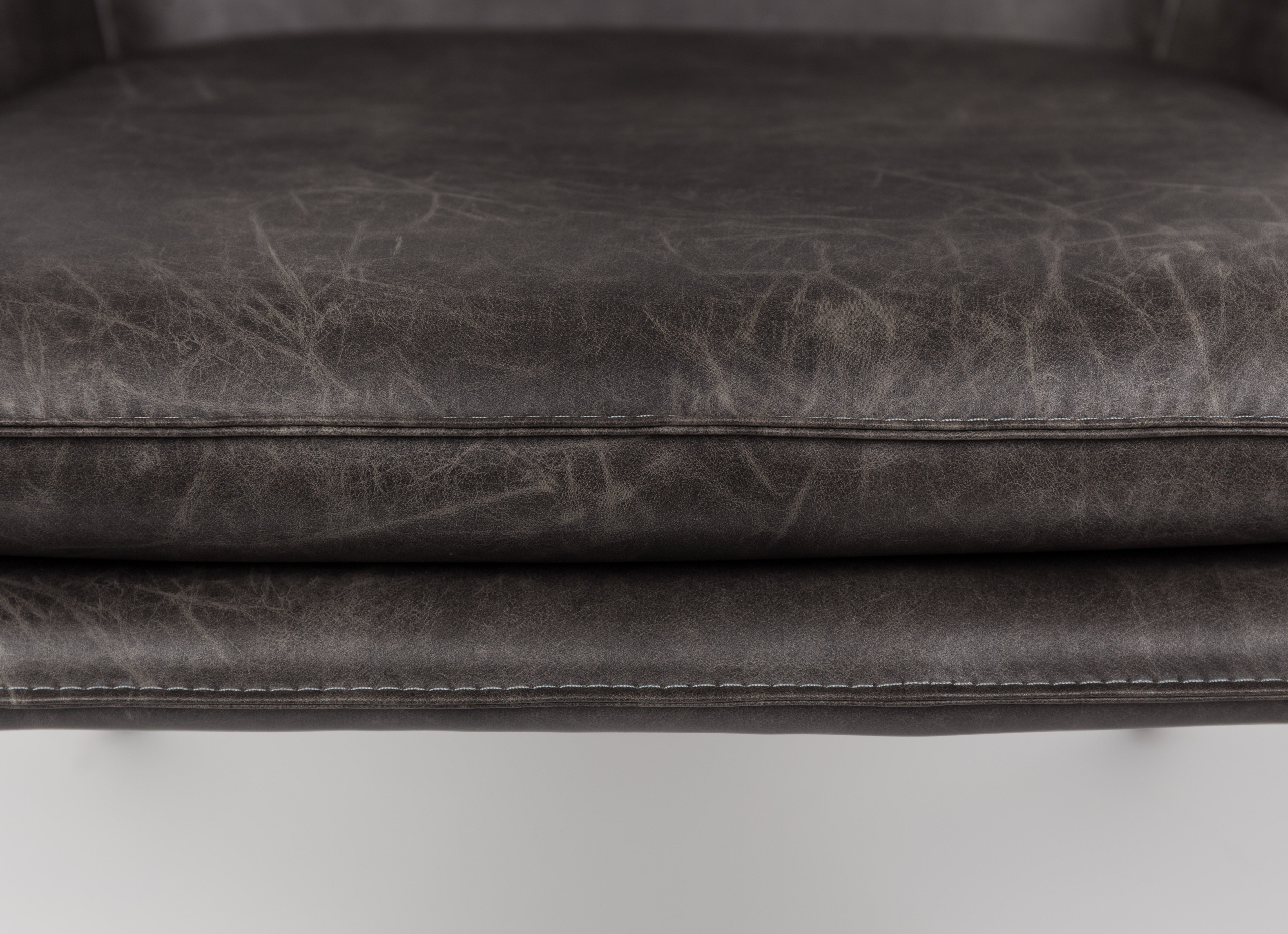 Křeslo BON tmavě šedá ekokůže