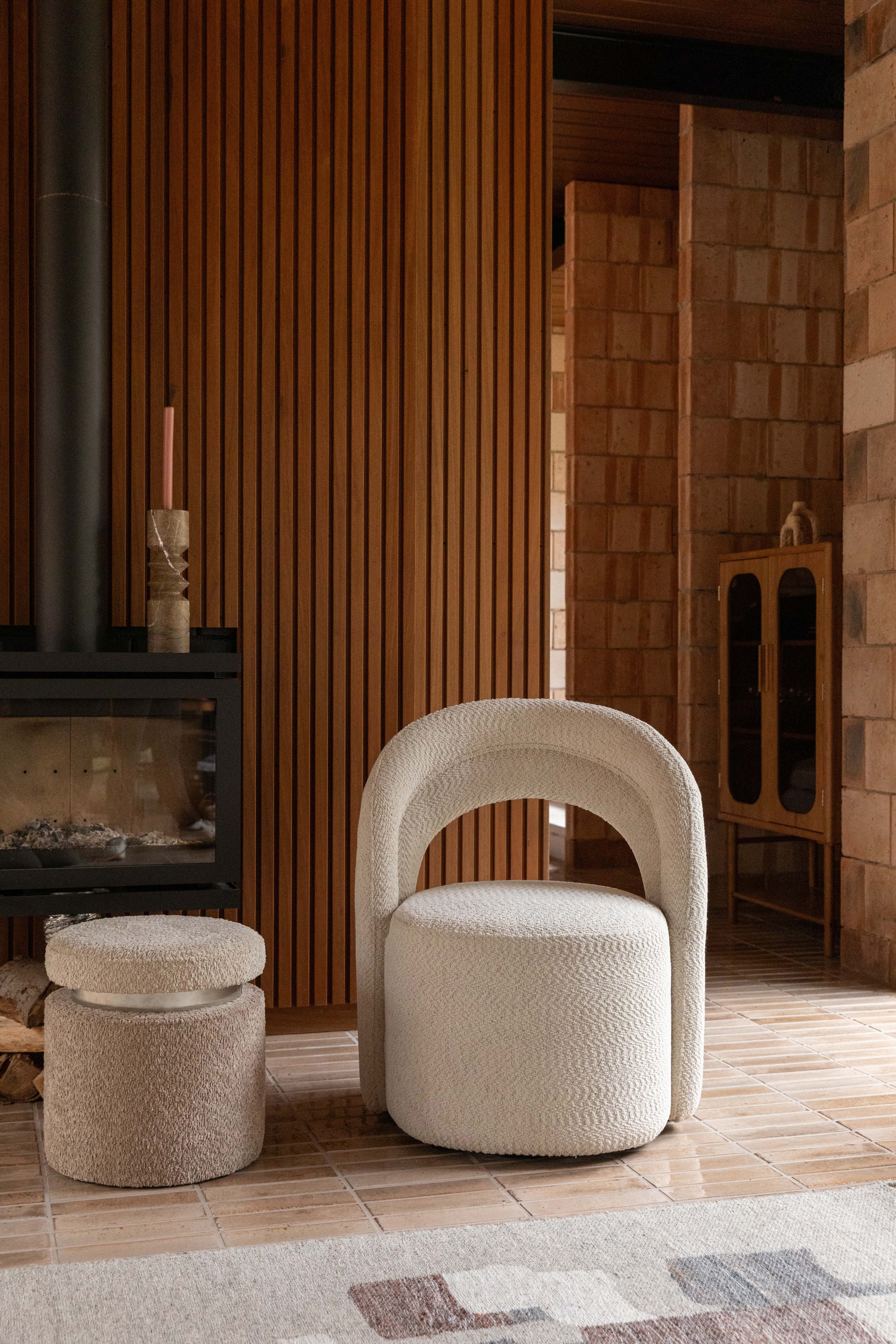 SEINA beige swivel armchair