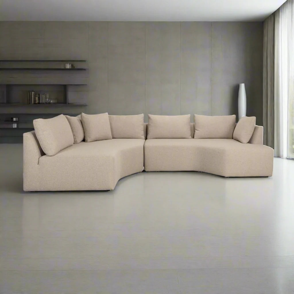 Sofa modułowa PROSPER - element końcowy lewostronny cappuccino