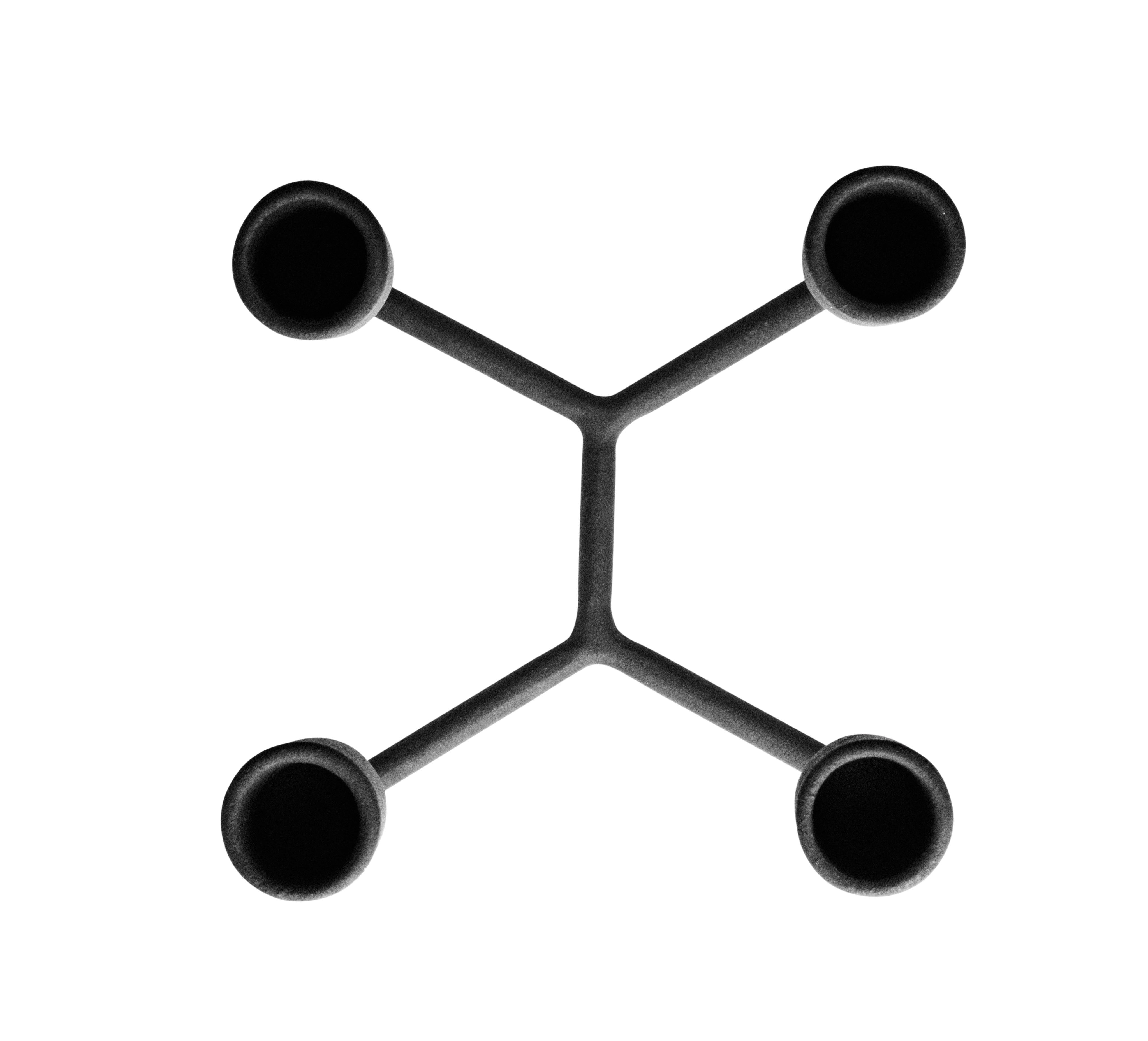 HEIMA CANDLESTICK four-armed black cast iron candlestick