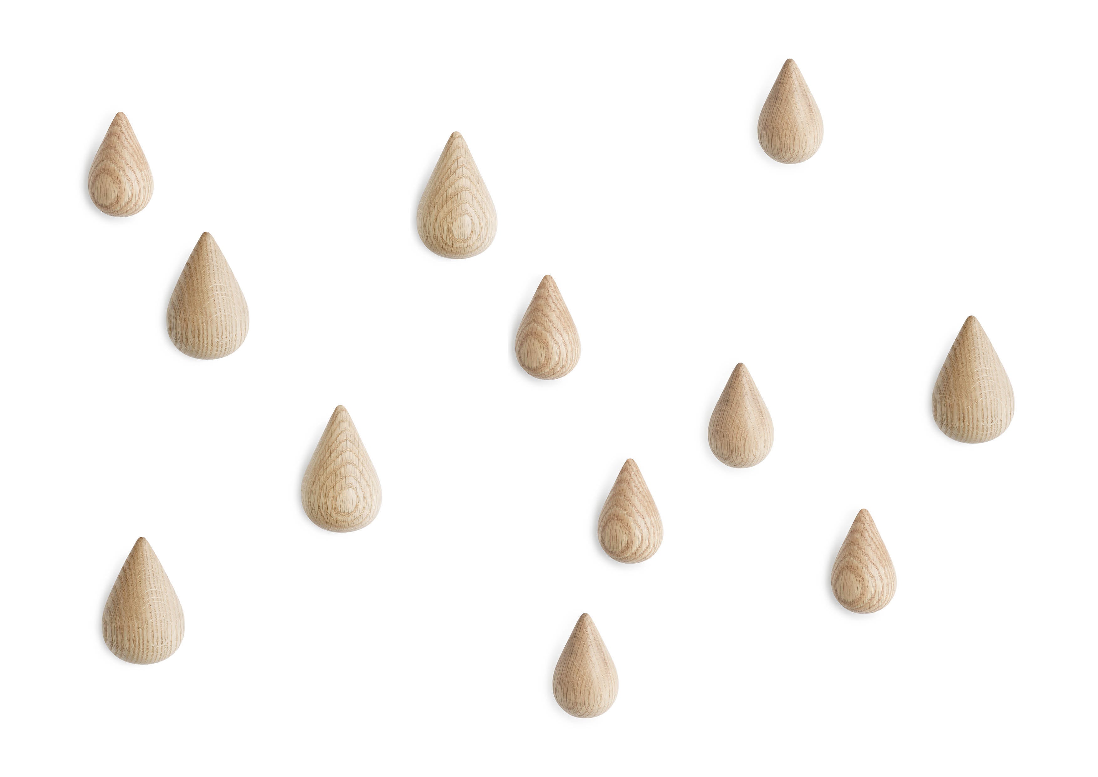 Sada háčků DROPIT z dubového dřeva