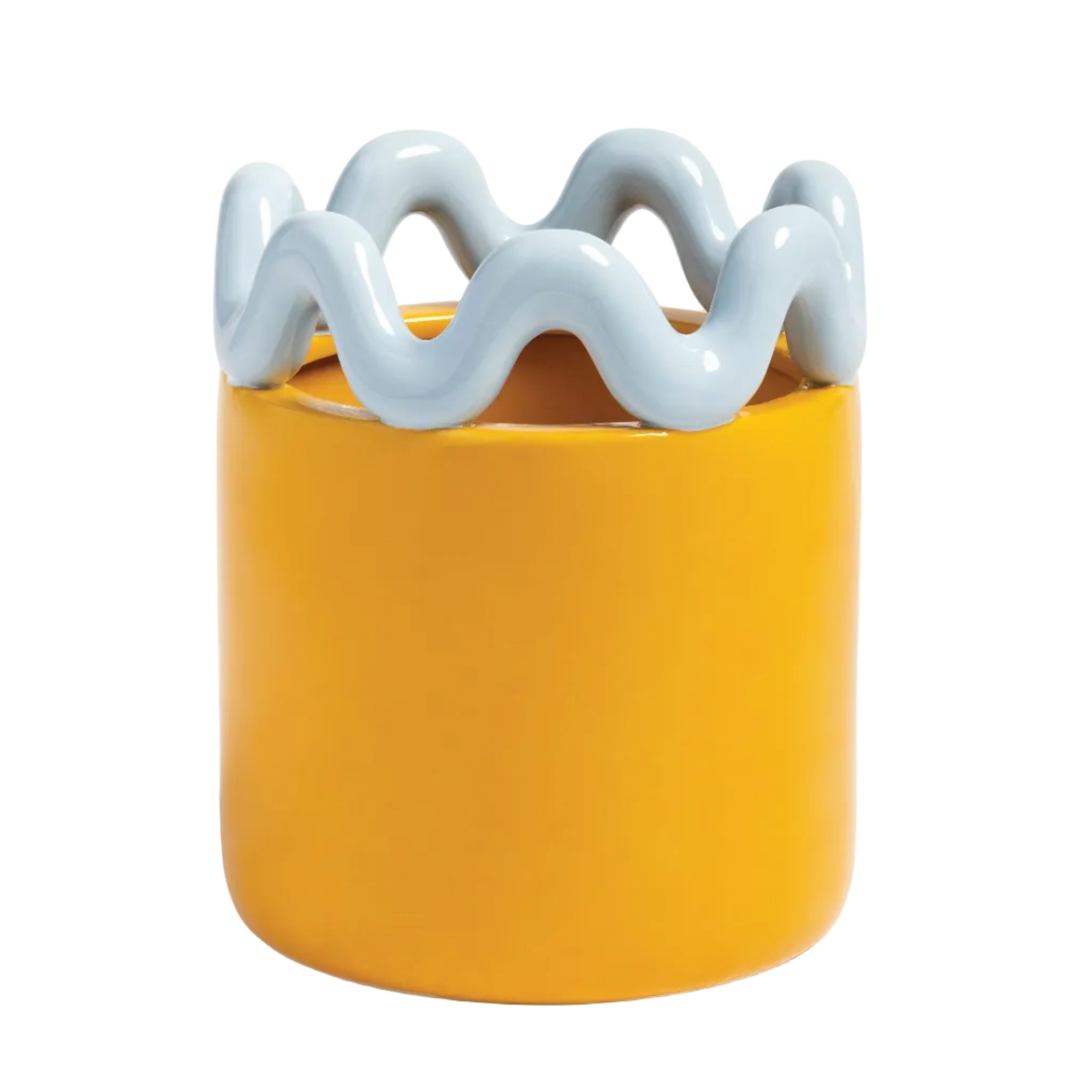 Květináč SWAY oranžový s modrou