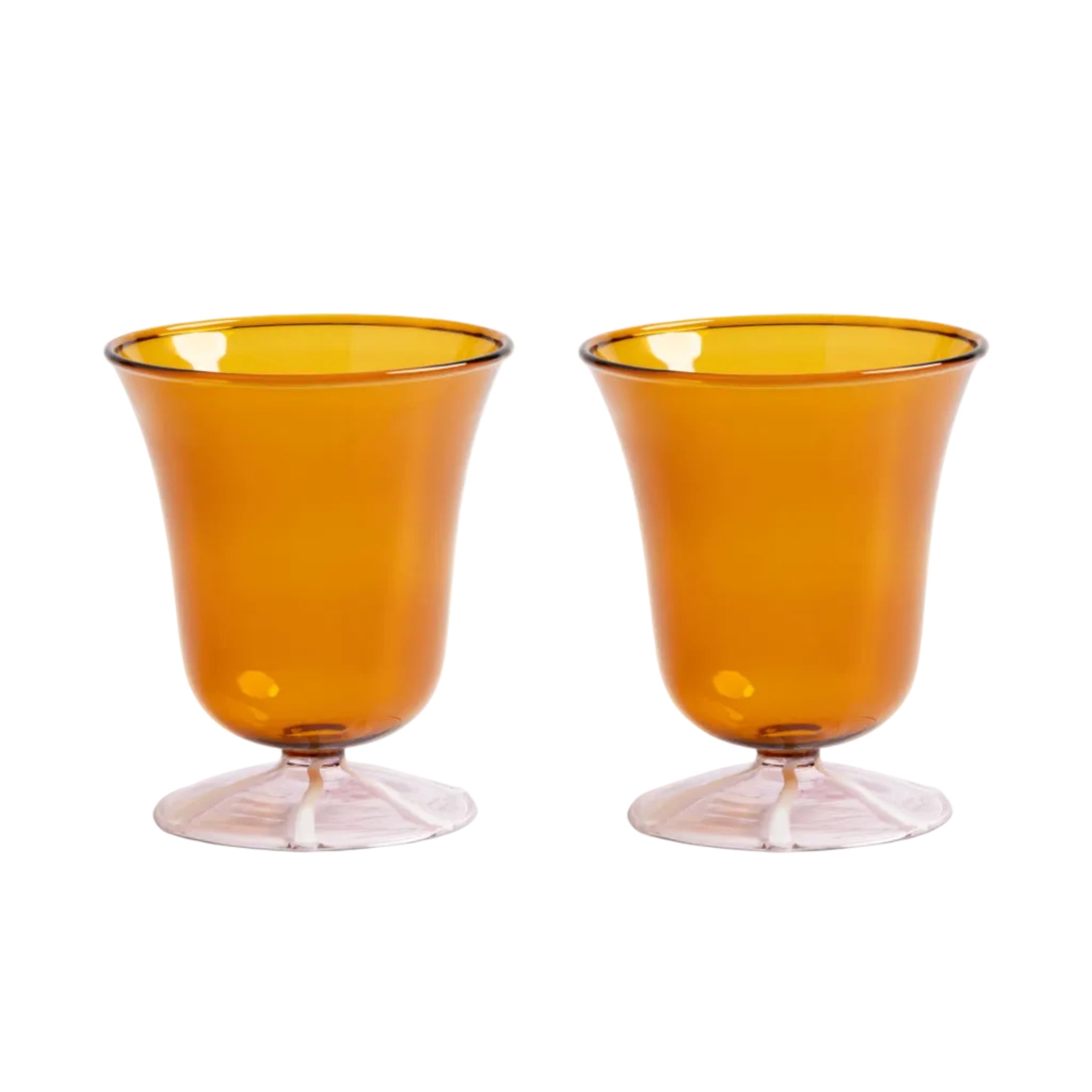 Sada sklenic EVE jantarových s růžovou