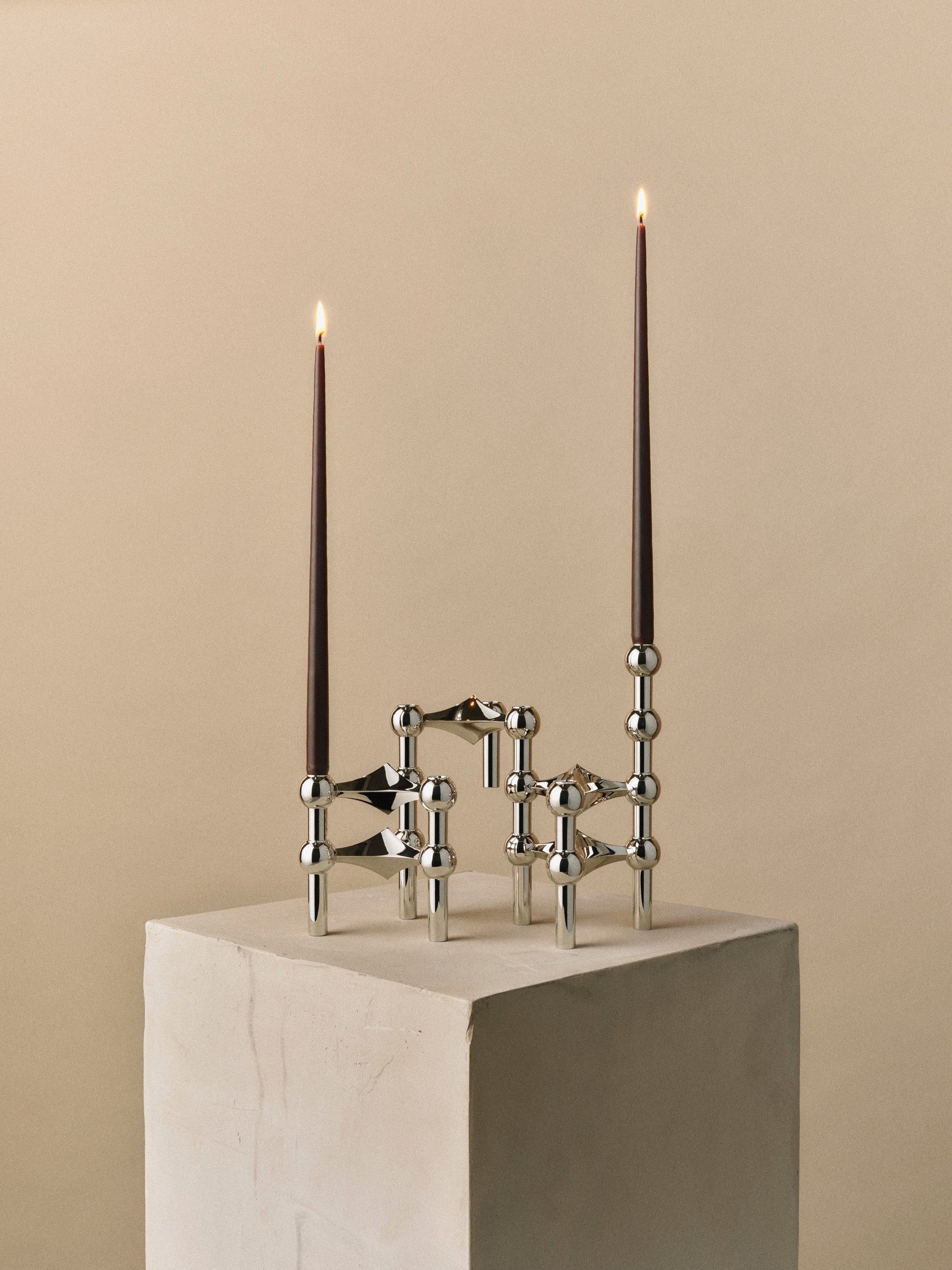 Sada 6 svíček STOFF NAGEL espresso