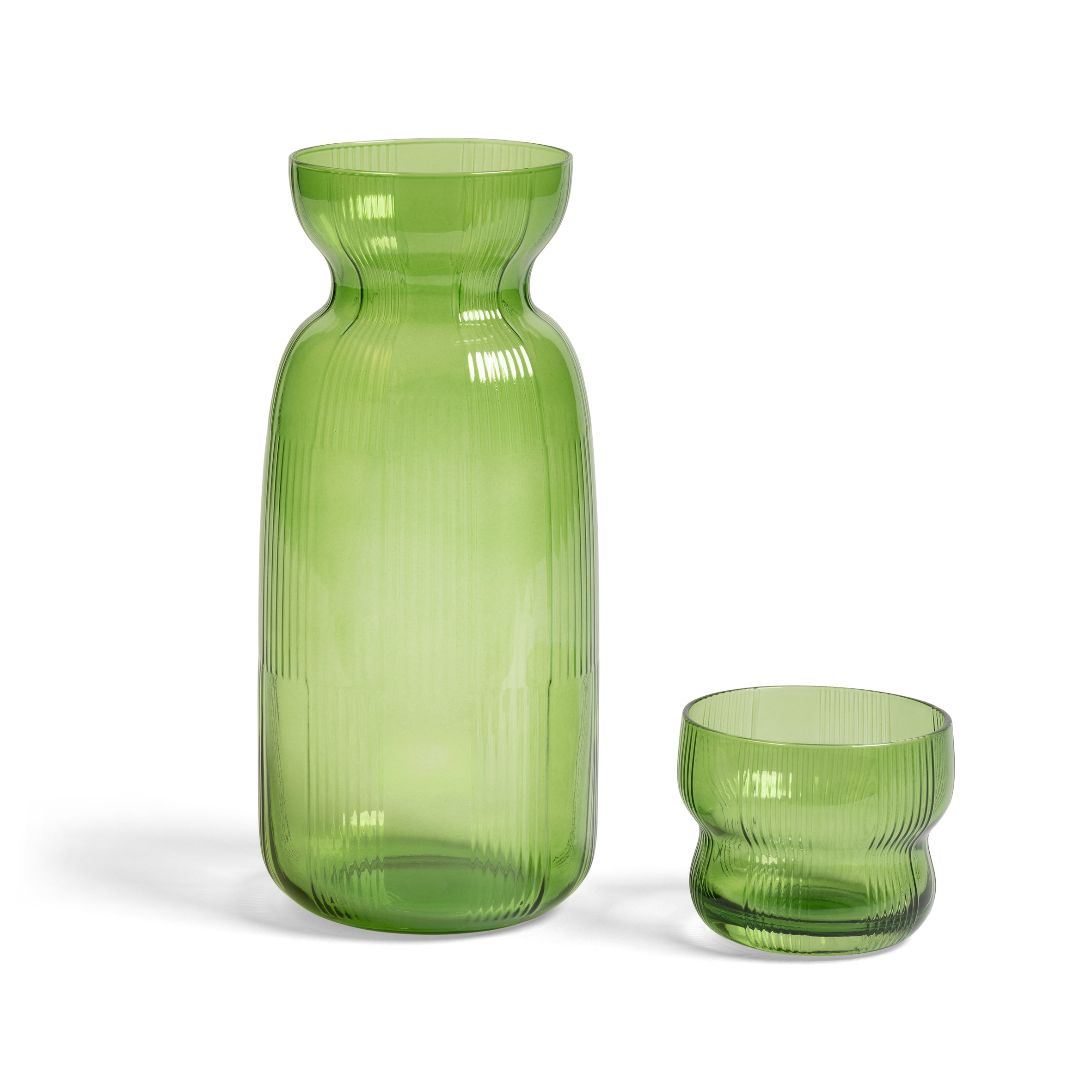 Circus Carafe Green Glass