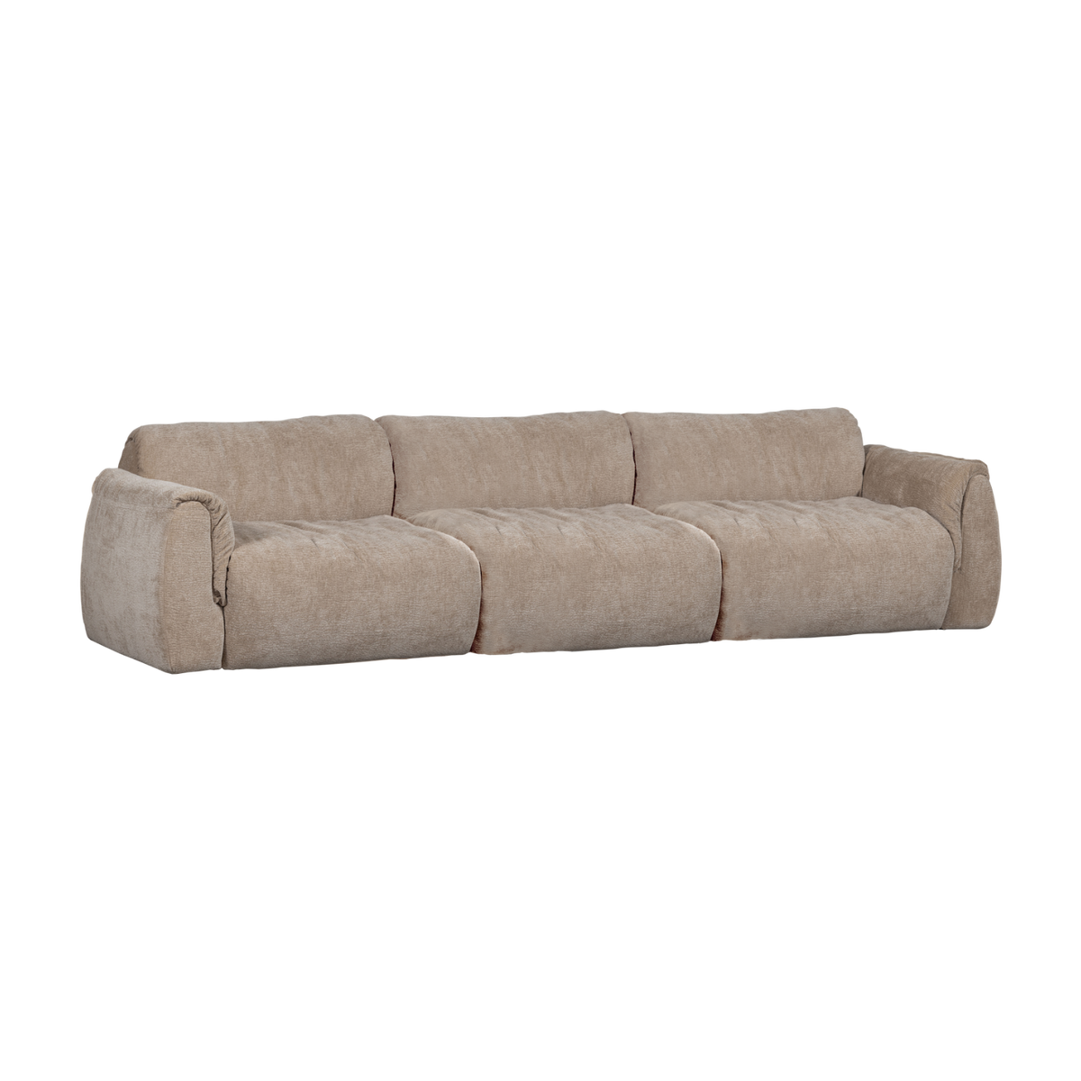Sofa 3-osobowa BAGGY szenil 3D piaskowy – Woood