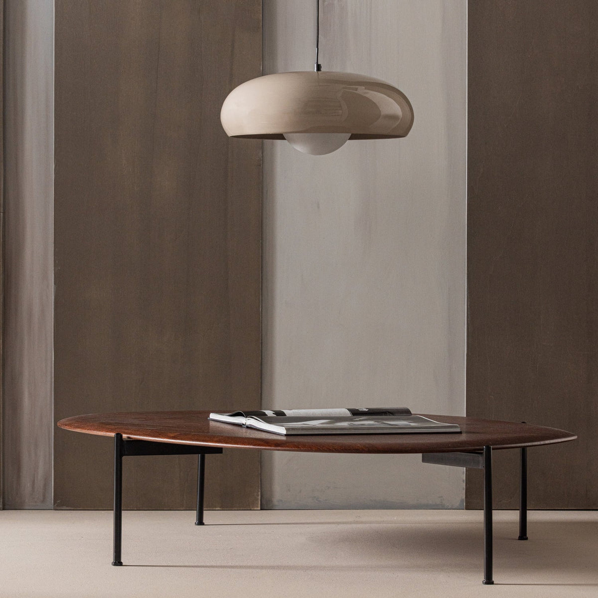 Lampa wisząca TIVO okrągły wysoka piaskowy – ujęcie 2