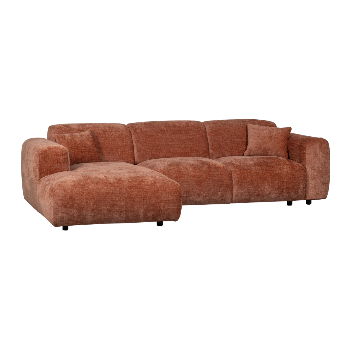 Szezlong CLOUD lewostronny szenil terakota – ujęcie 3
