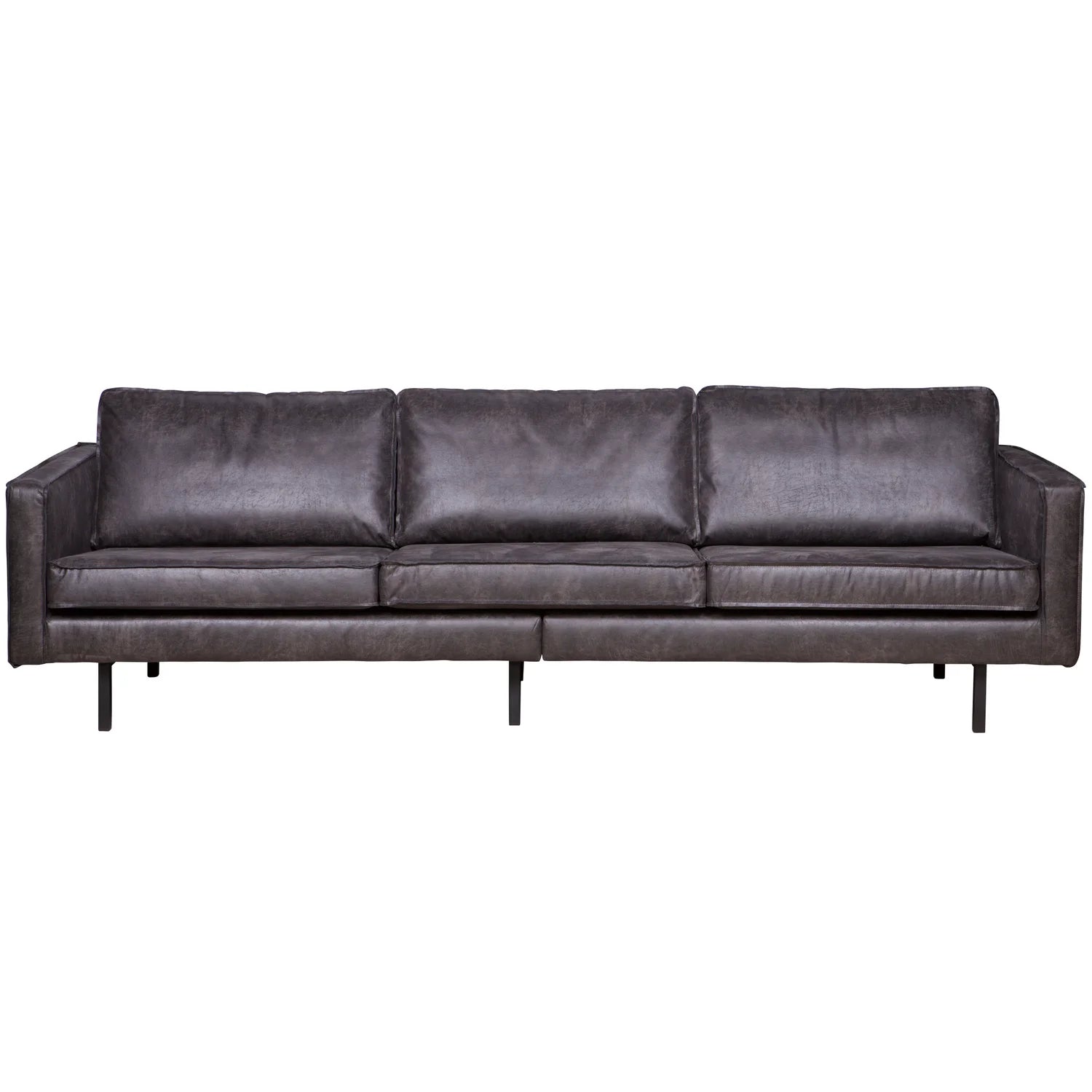 3-seater sofa with an eco-leather rodeo black