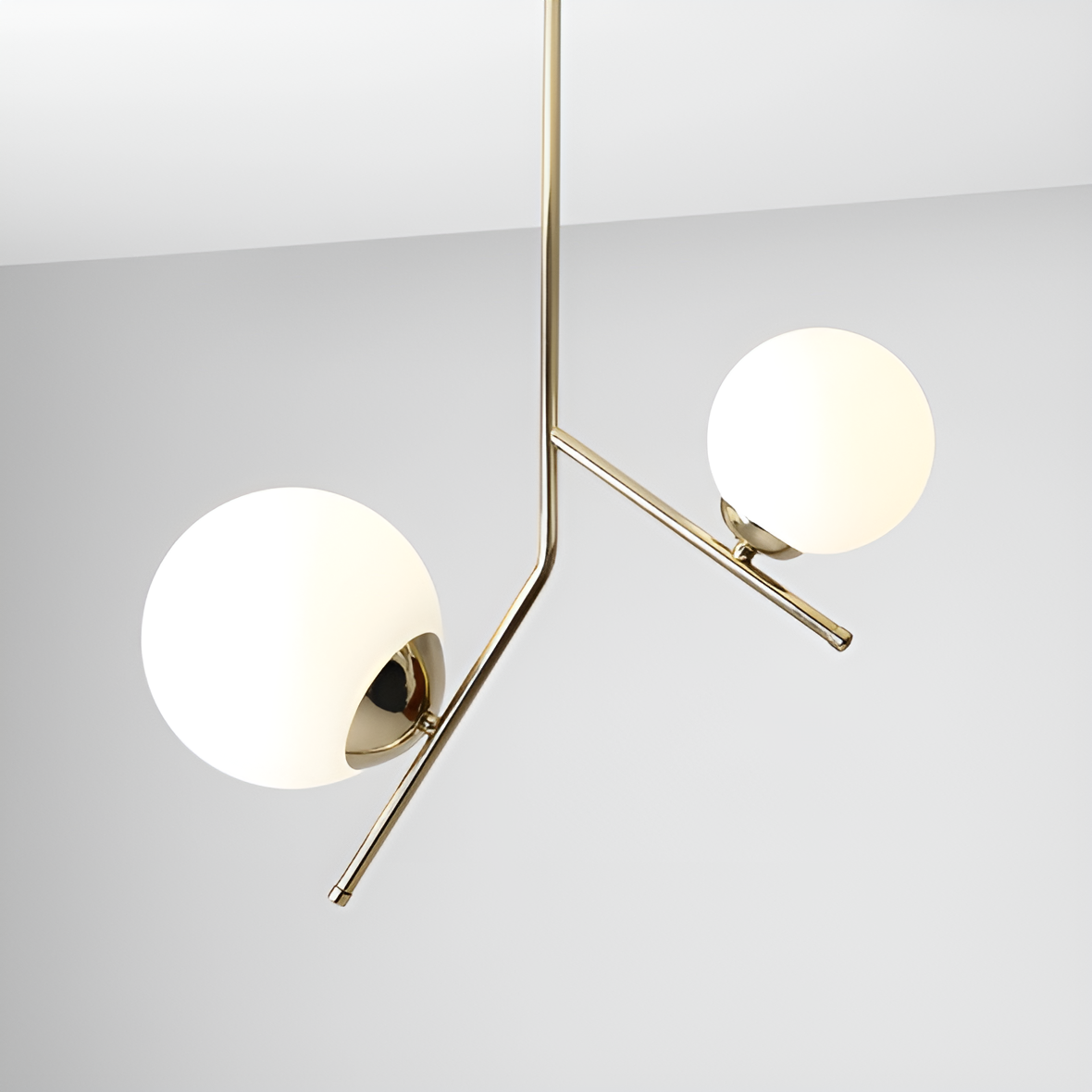 GALLIA DUO Gold Two-Point Ceiling Light