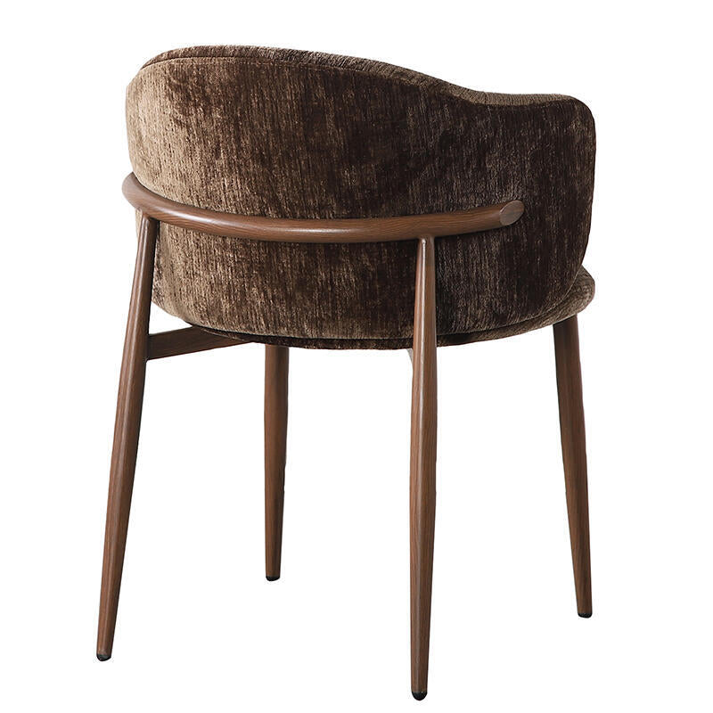 OSAKA Chair in Brown with Dark Wooden Base