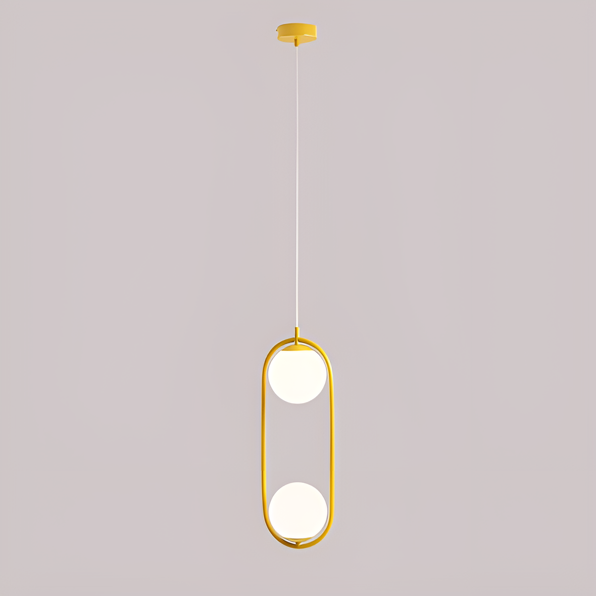 Riva Duo mustard hanging lamp