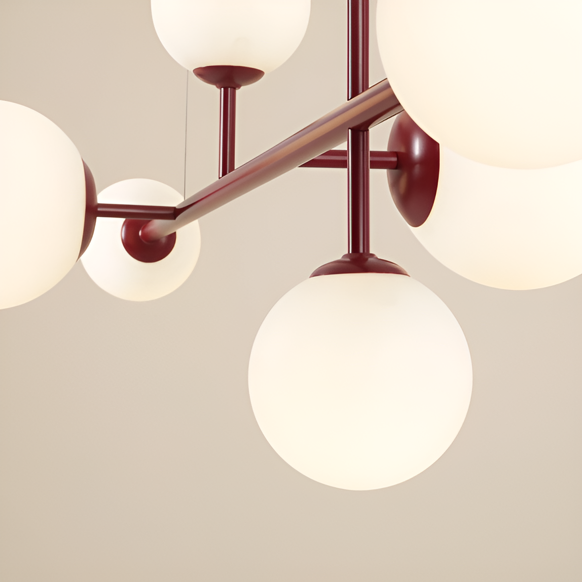 Závěsné svítidlo DIONE HEXA červené