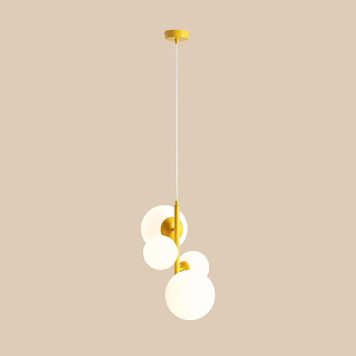 Lampa wisząca BLOOM QUATRO musztardowy żółty – szkło, Artera
