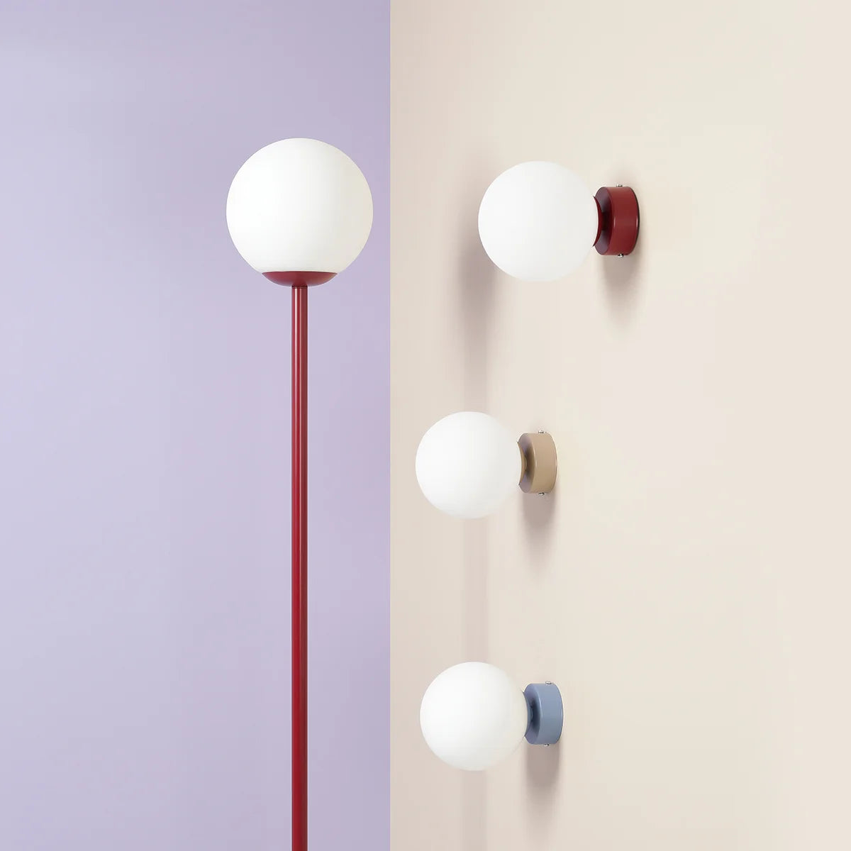 Pinne red floor lamp