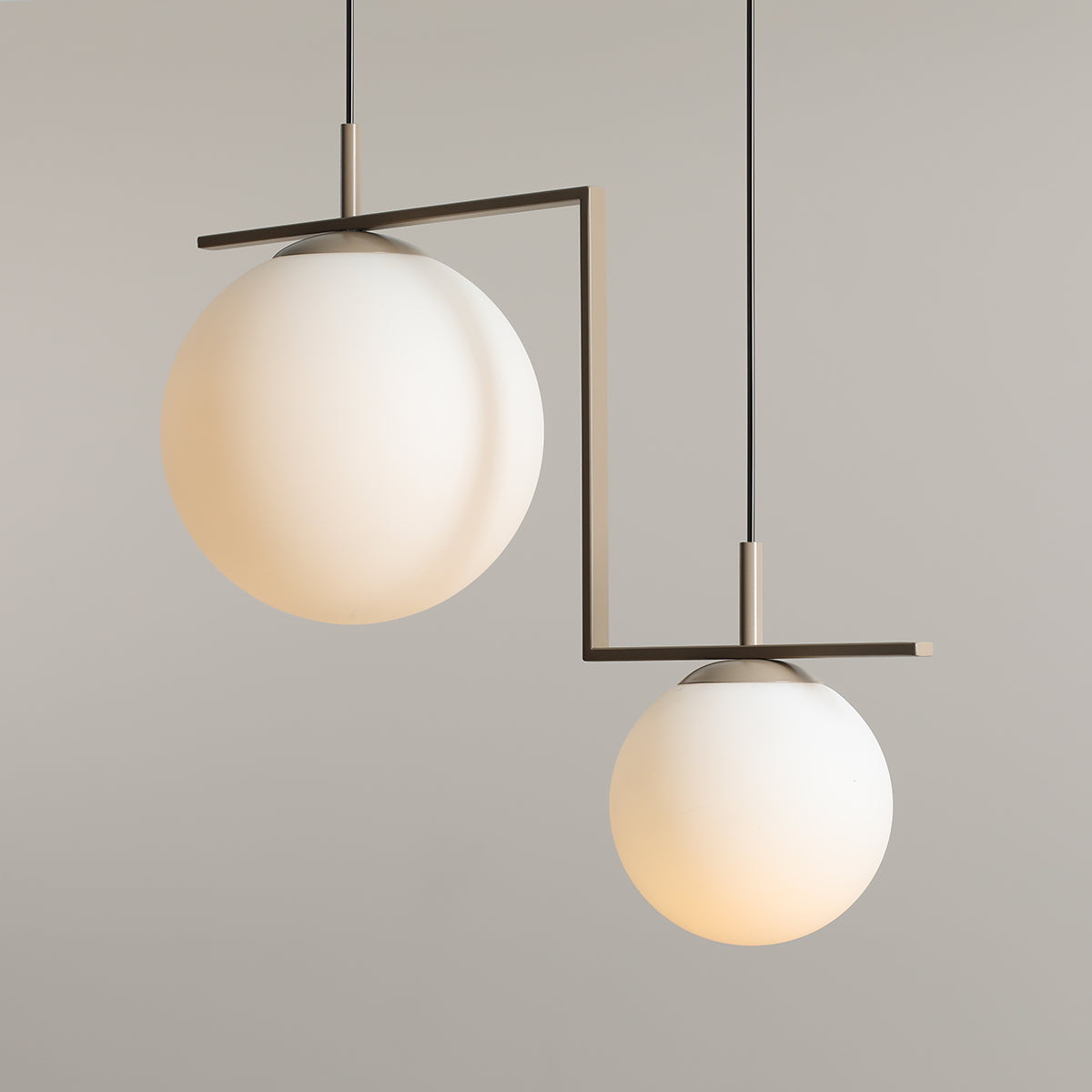 Hanging lamp Zac Duo beige