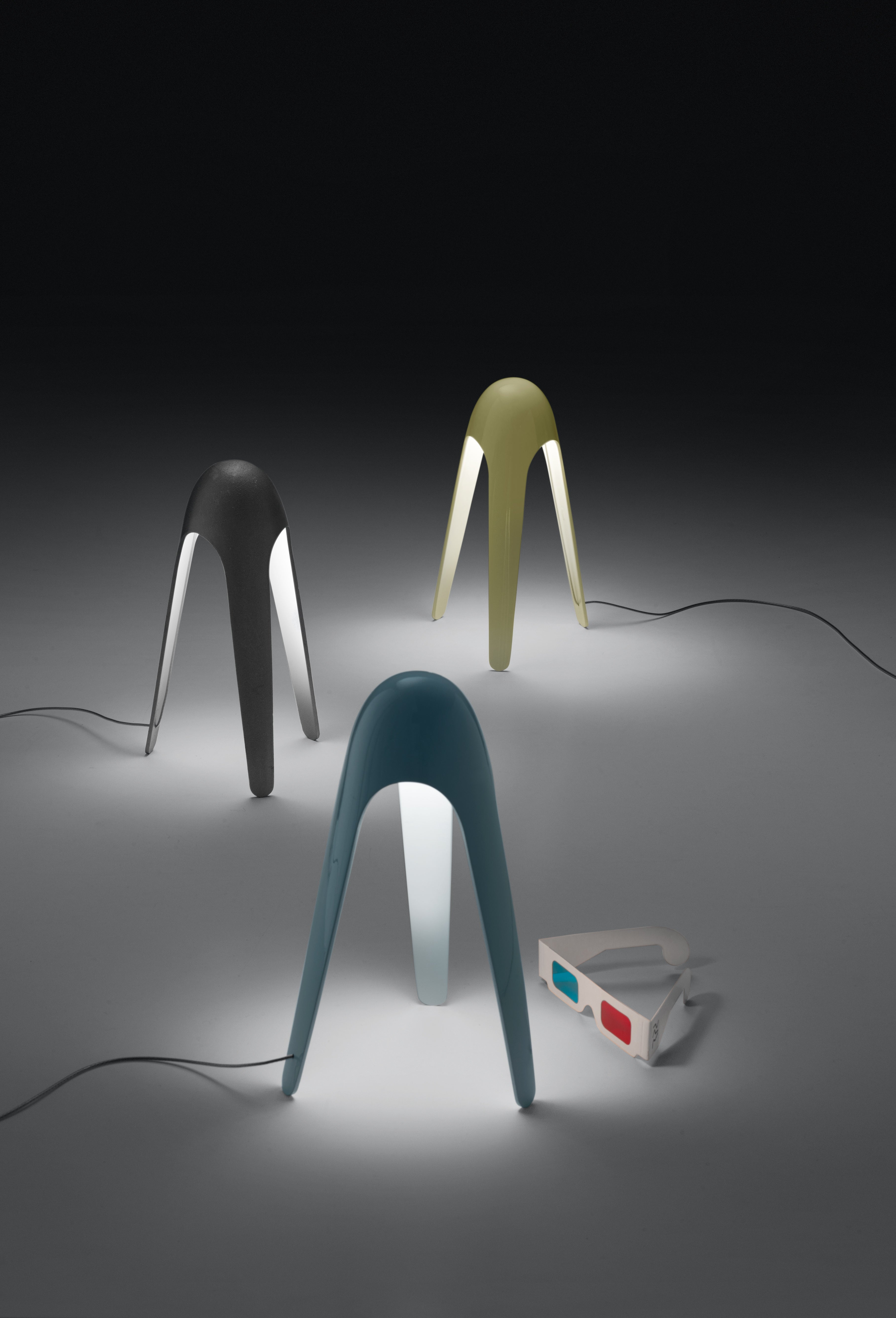 Stolní lampa CYBORG lesklá modrá
