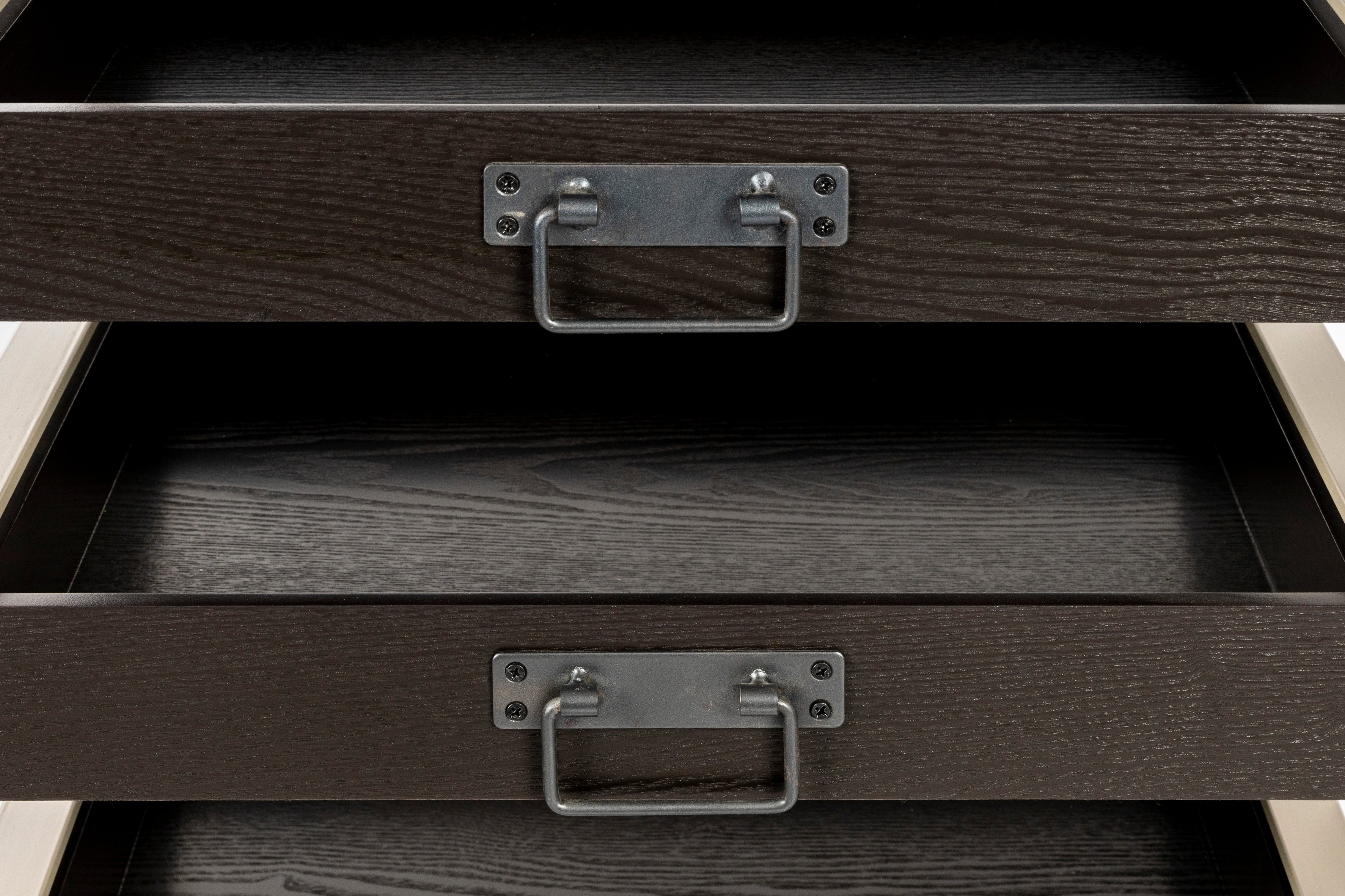 BOTAN gray-beige loft shelf on wheels