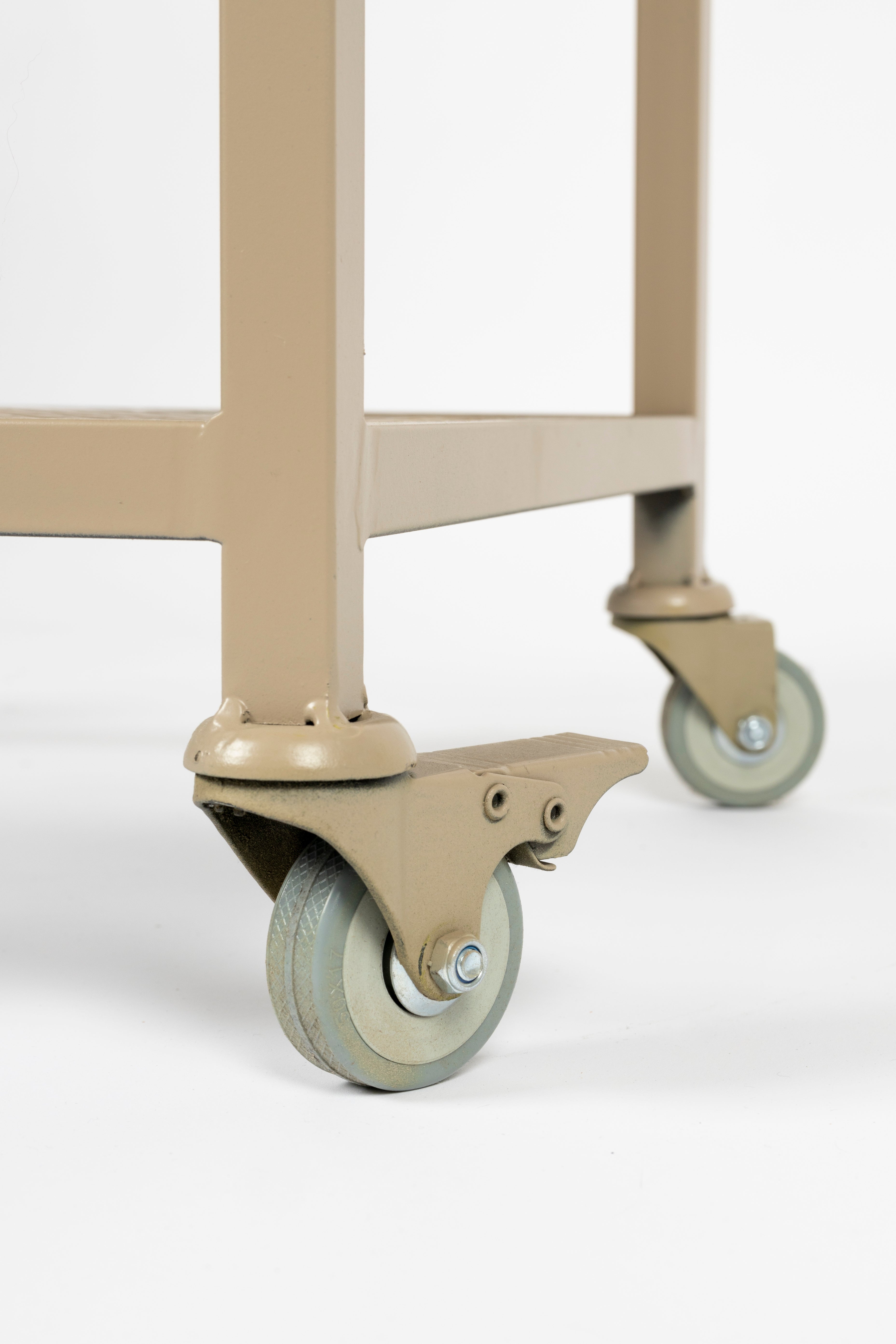 BOTAN gray-beige loft shelf on wheels