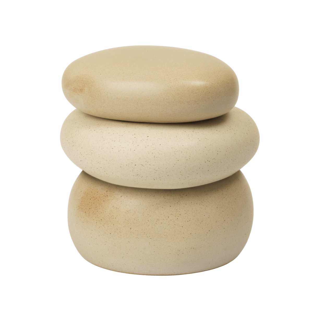 Pojemnik PEBBLE piaskowy z kremowym – ferm LIVING