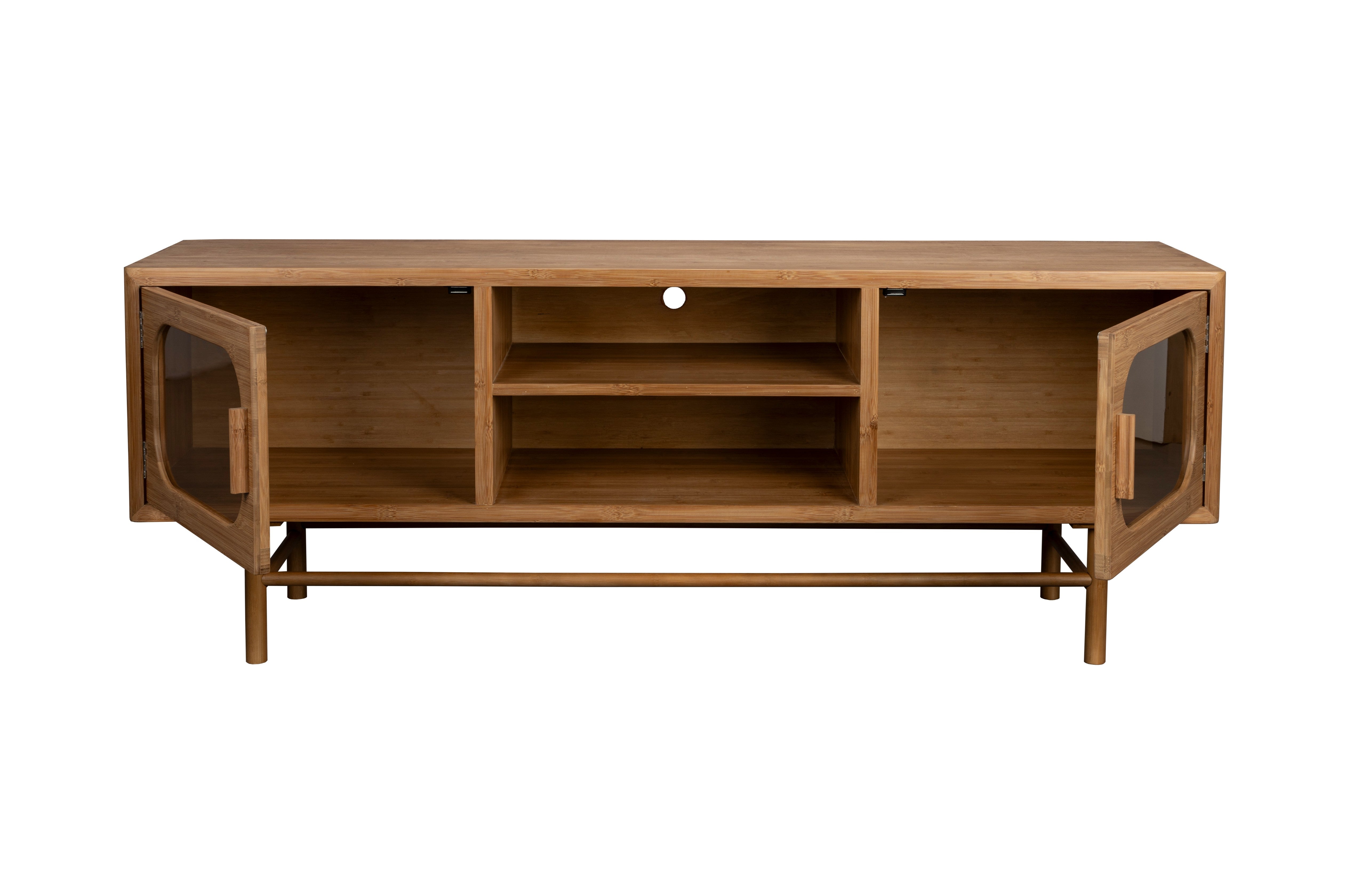 CAROUN TV cabinet carbonized bamboo wood