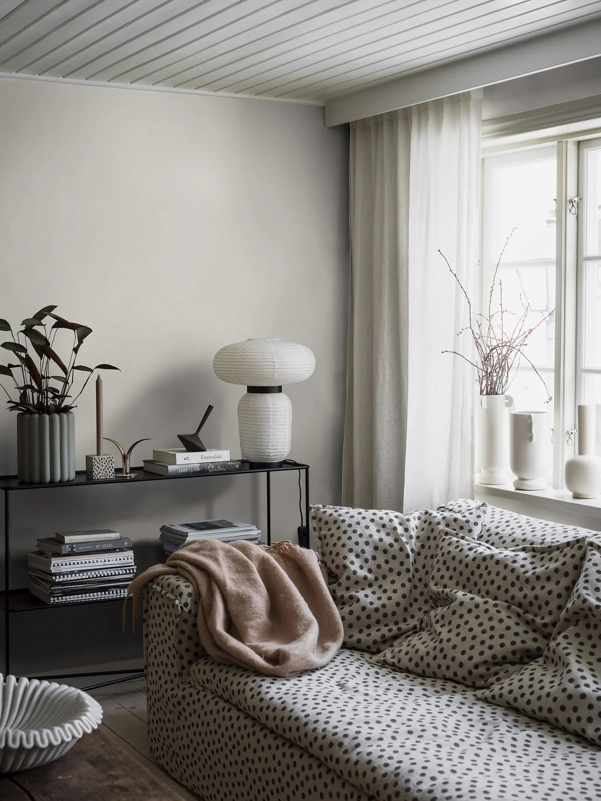 Structural wallpaper imitating linen LINEN - FLAX FIBER gray-beige