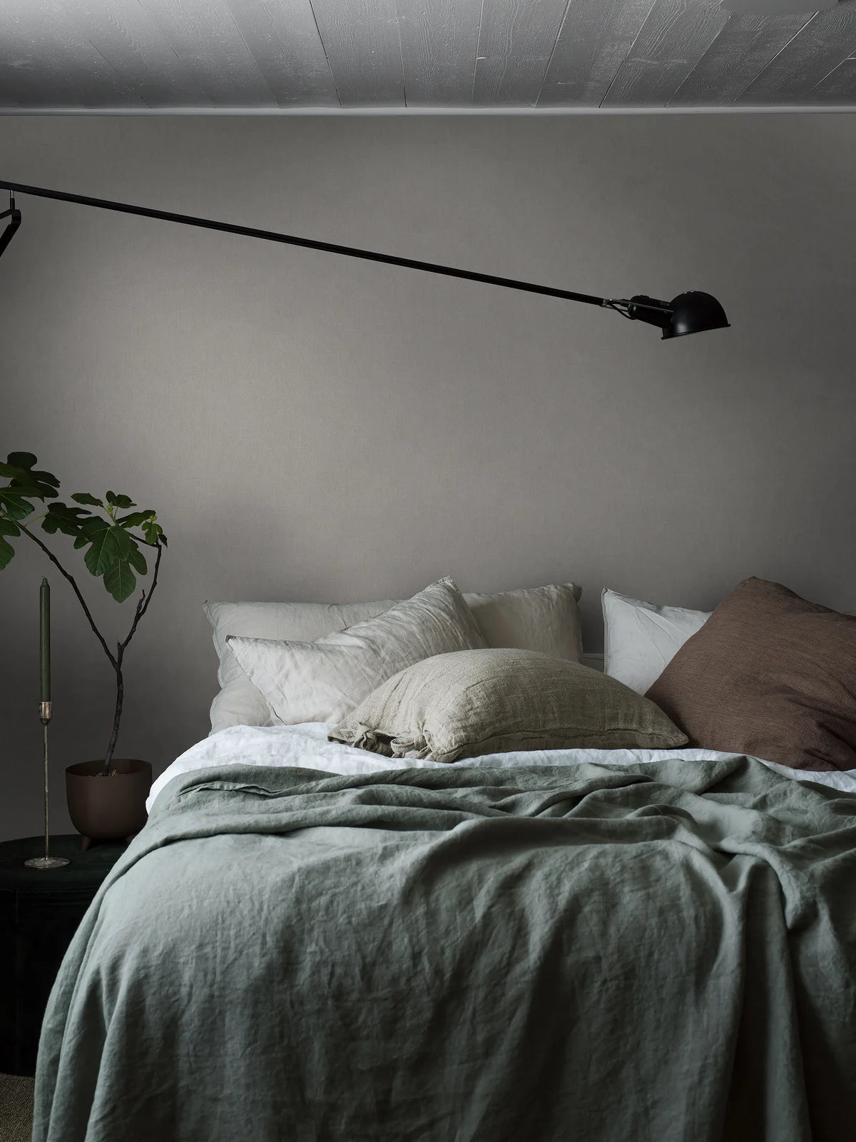 Structural wallpaper imitating linen - ASH GREY muted gray