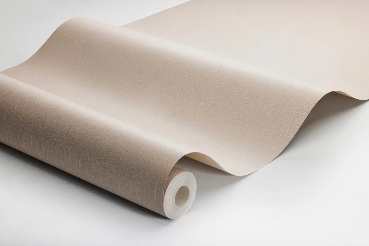 Tapeta se strukturou imitující len LINEN - ROSE CLAY, tlumená růžová