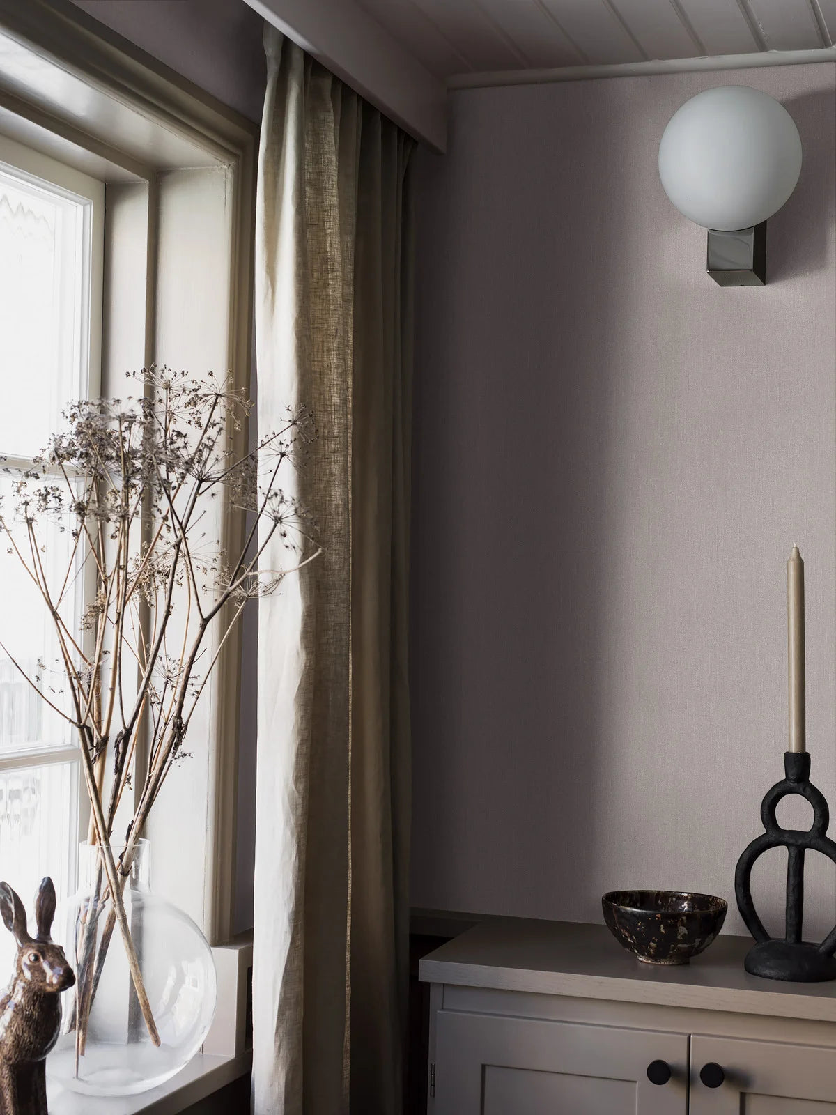 Tapeta se strukturou imitující len LINEN - HEATHER šedá