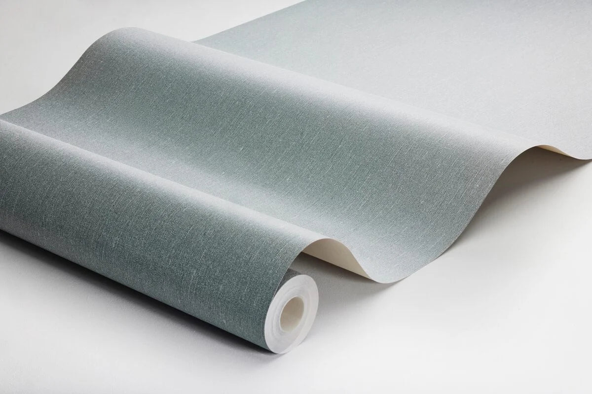 Tapeta se strukturou imitující len LINEN - DUSTY DENIM, tlumená modrá