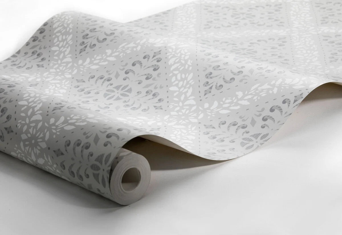 Tapeta flizelinowa papierowa z abstrakcyjnym wzorem NYBORG szary