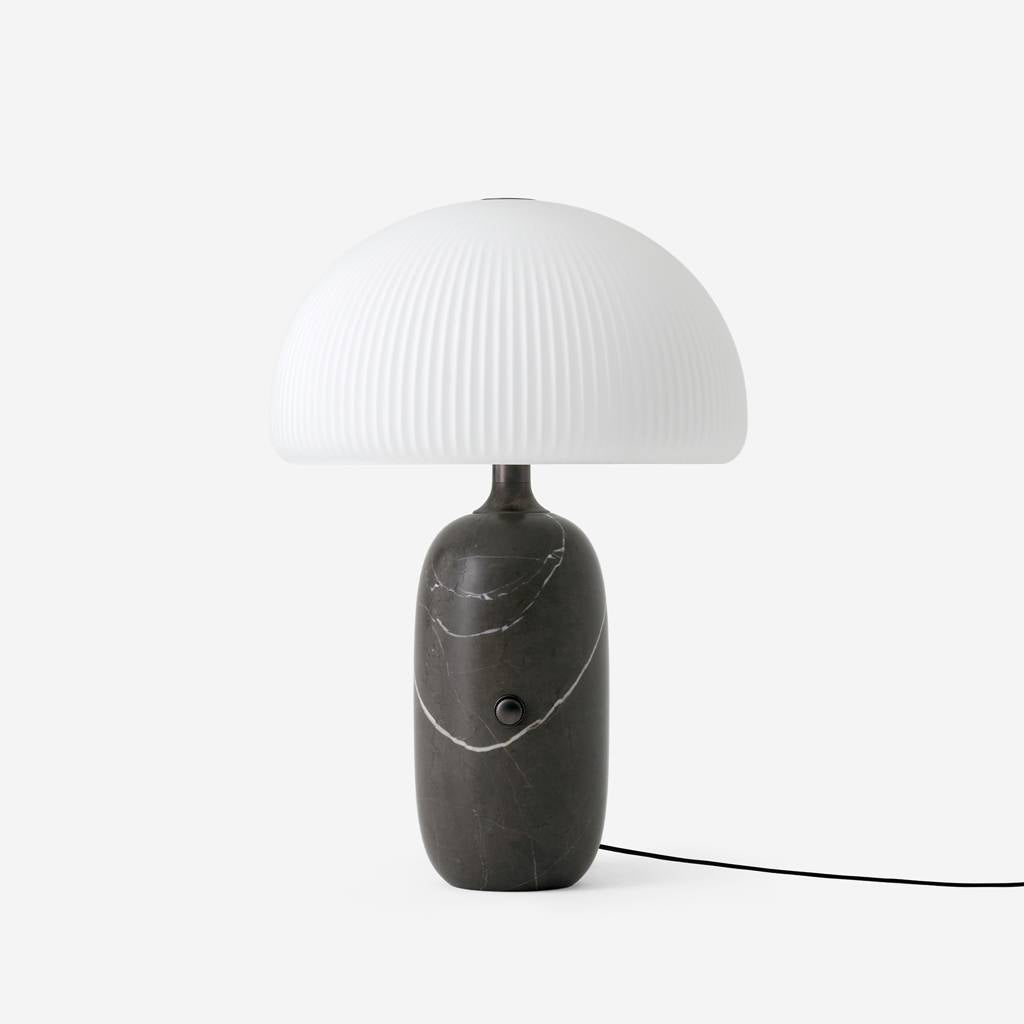 Stolní lampa SCULPTURE šedý mramor