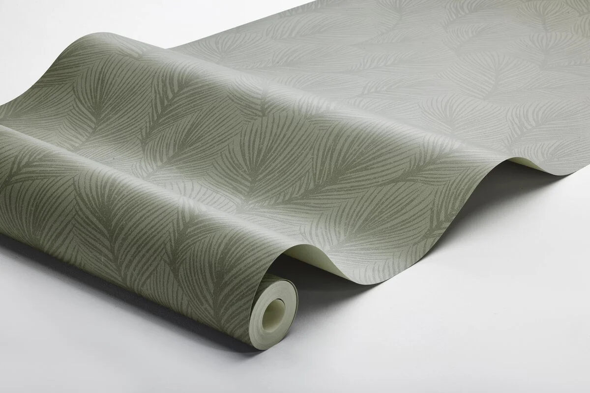 Tapeta s rostlinným motivem v tmavě zelené barvě PINE TREE