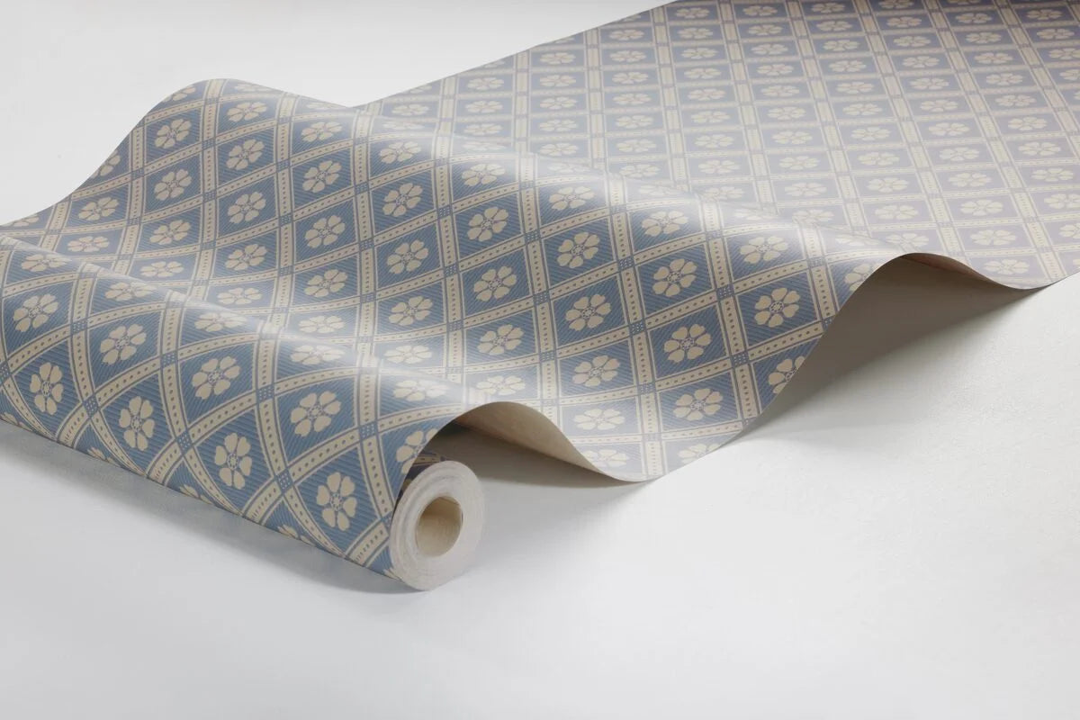 Tapeta s geometrickým vzorem LOVE modrá