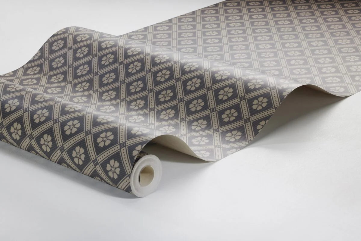 Tapeta s geometrickým vzorem LOVE hnědá