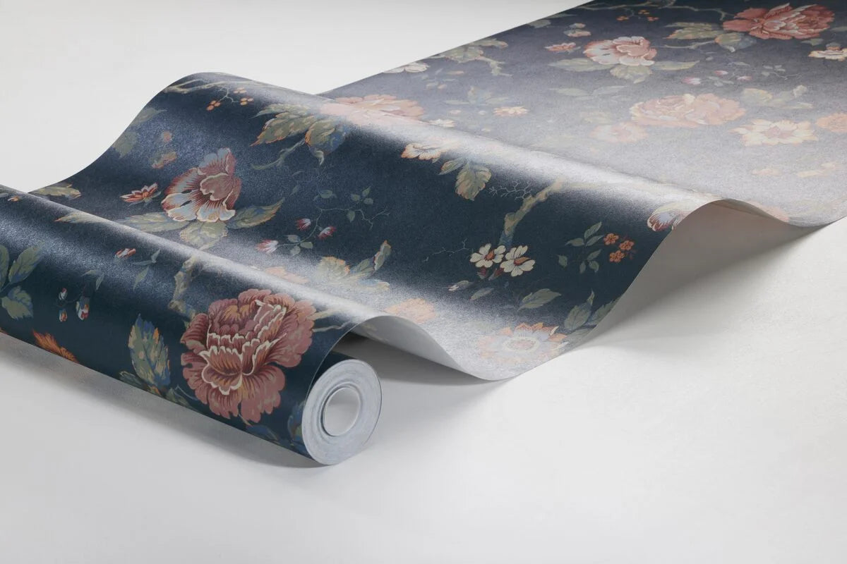 Tapeta s rostlinným motivem ROSENTRAD modrá