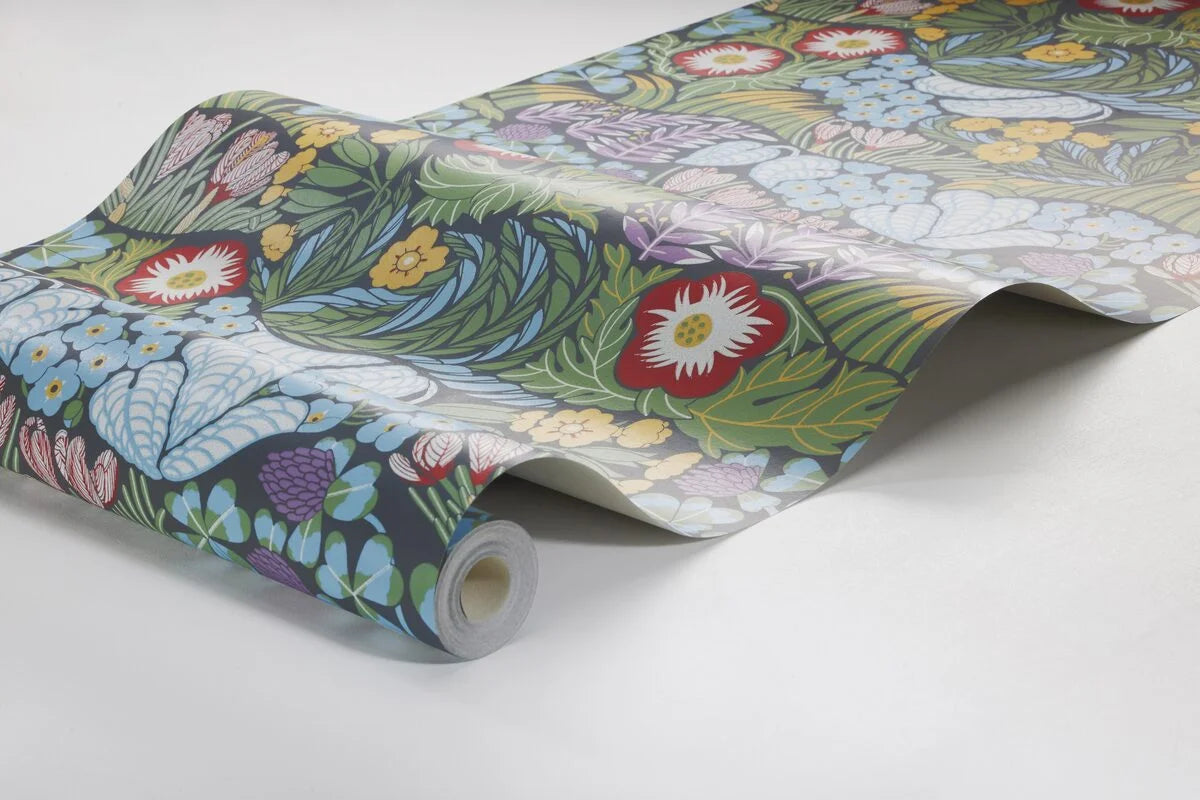 Tapeta s rostlinným motivem květin RABATT vícebarevná