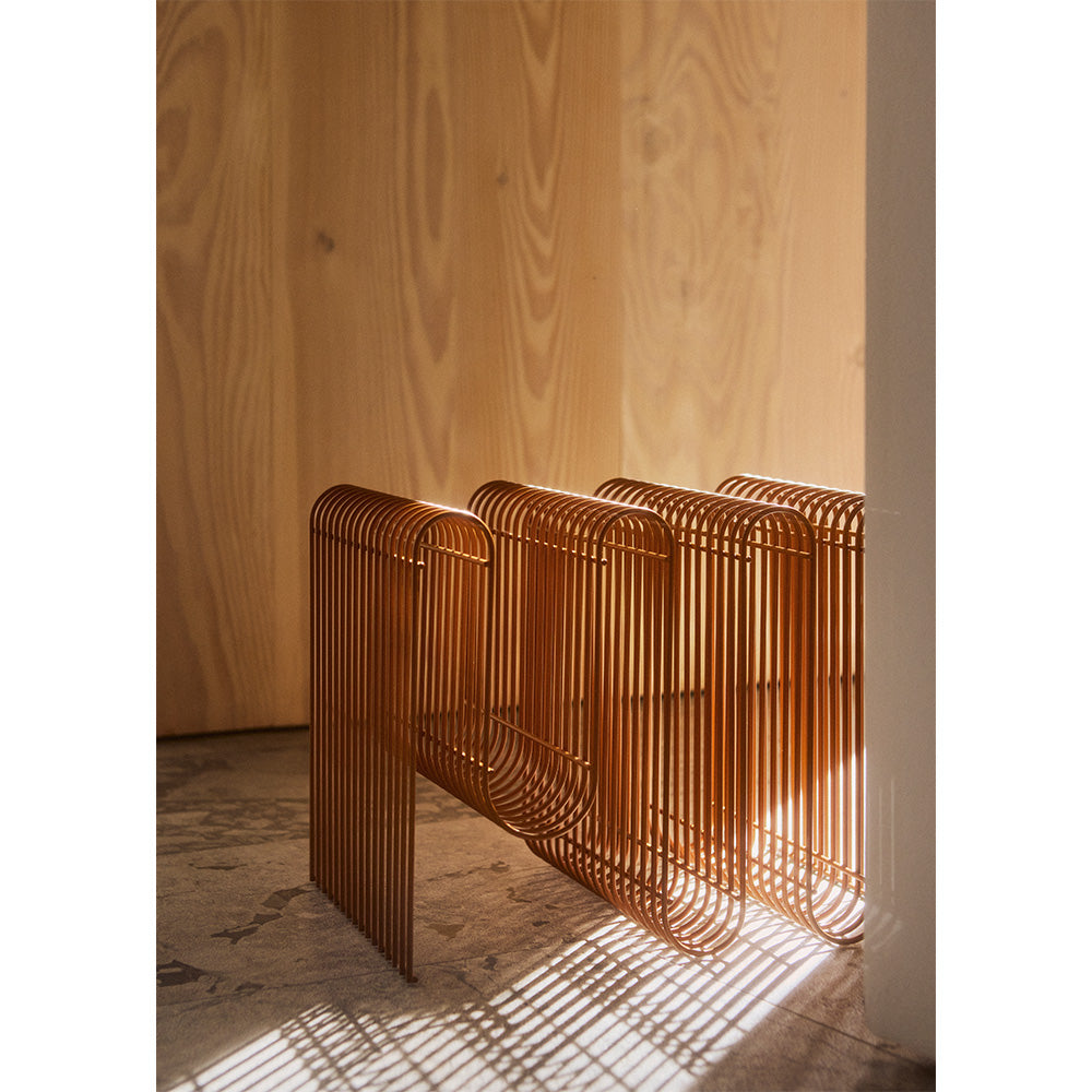 Stojan na časopisy CURVA hnědý