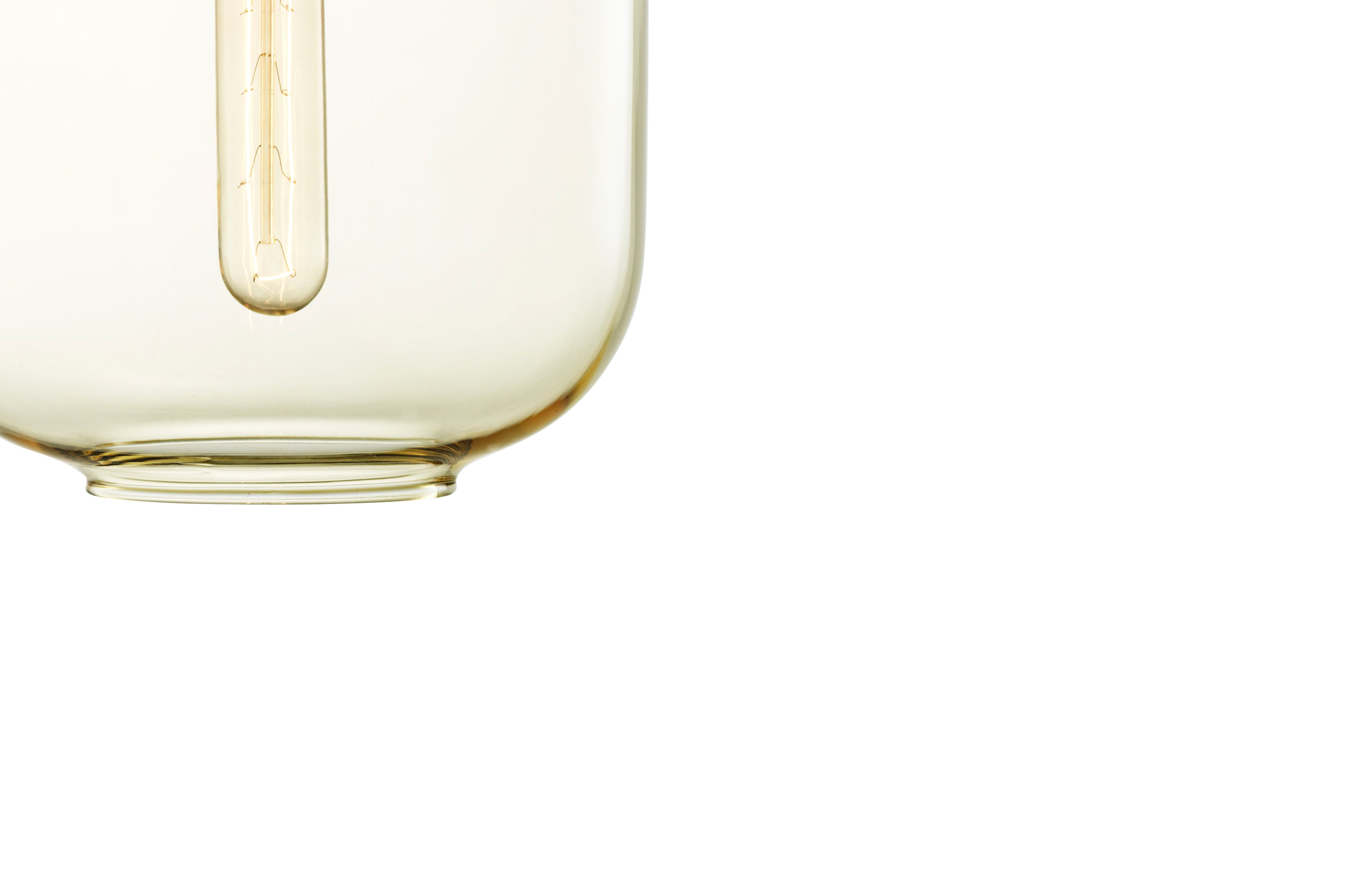 AMP LARGE pendant lamp yellow glass with green marble