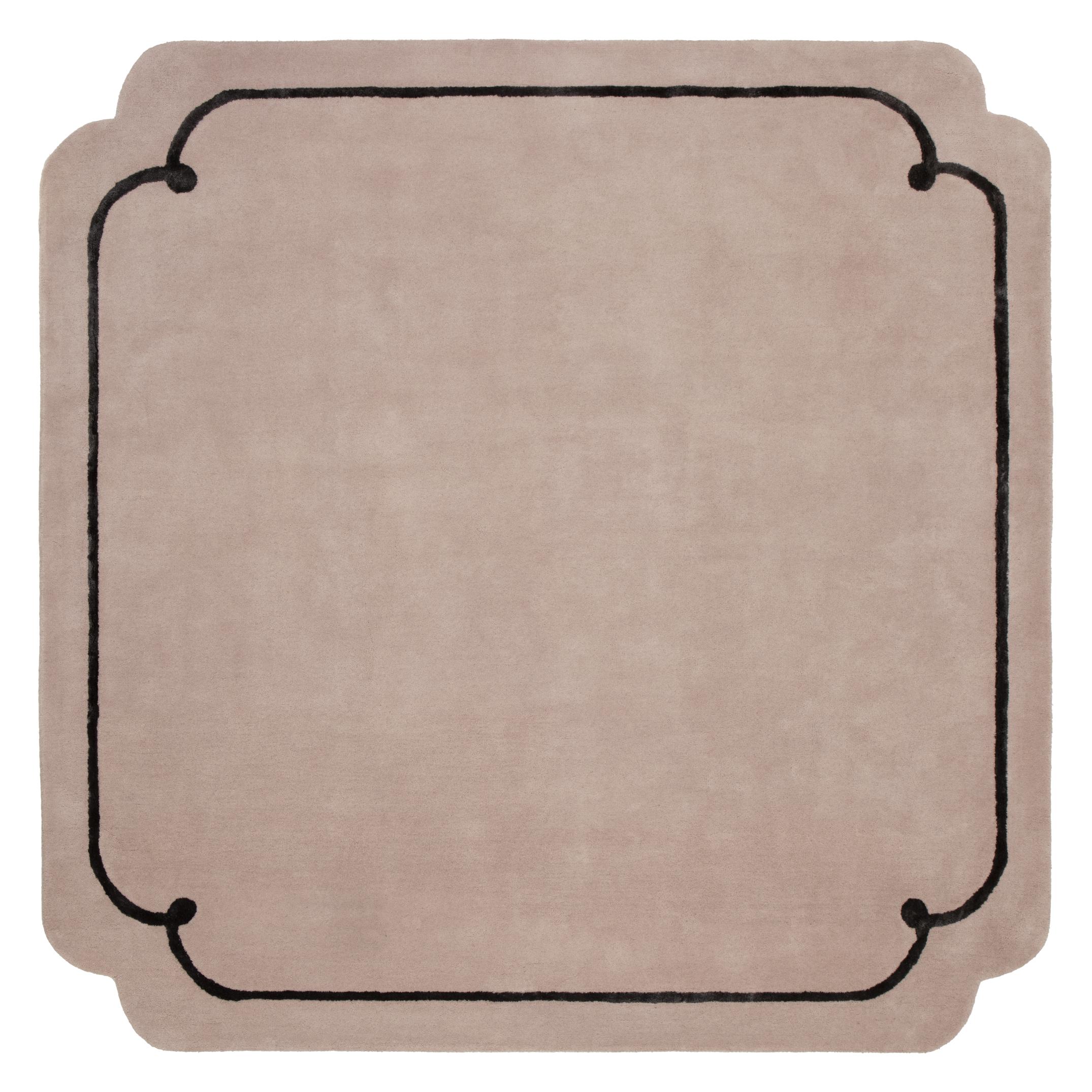 COOKIE rug dirty pink with black
