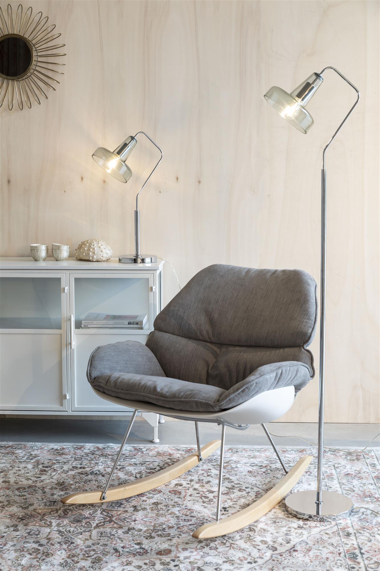 Stojací lampa ANSHIN stříbrná