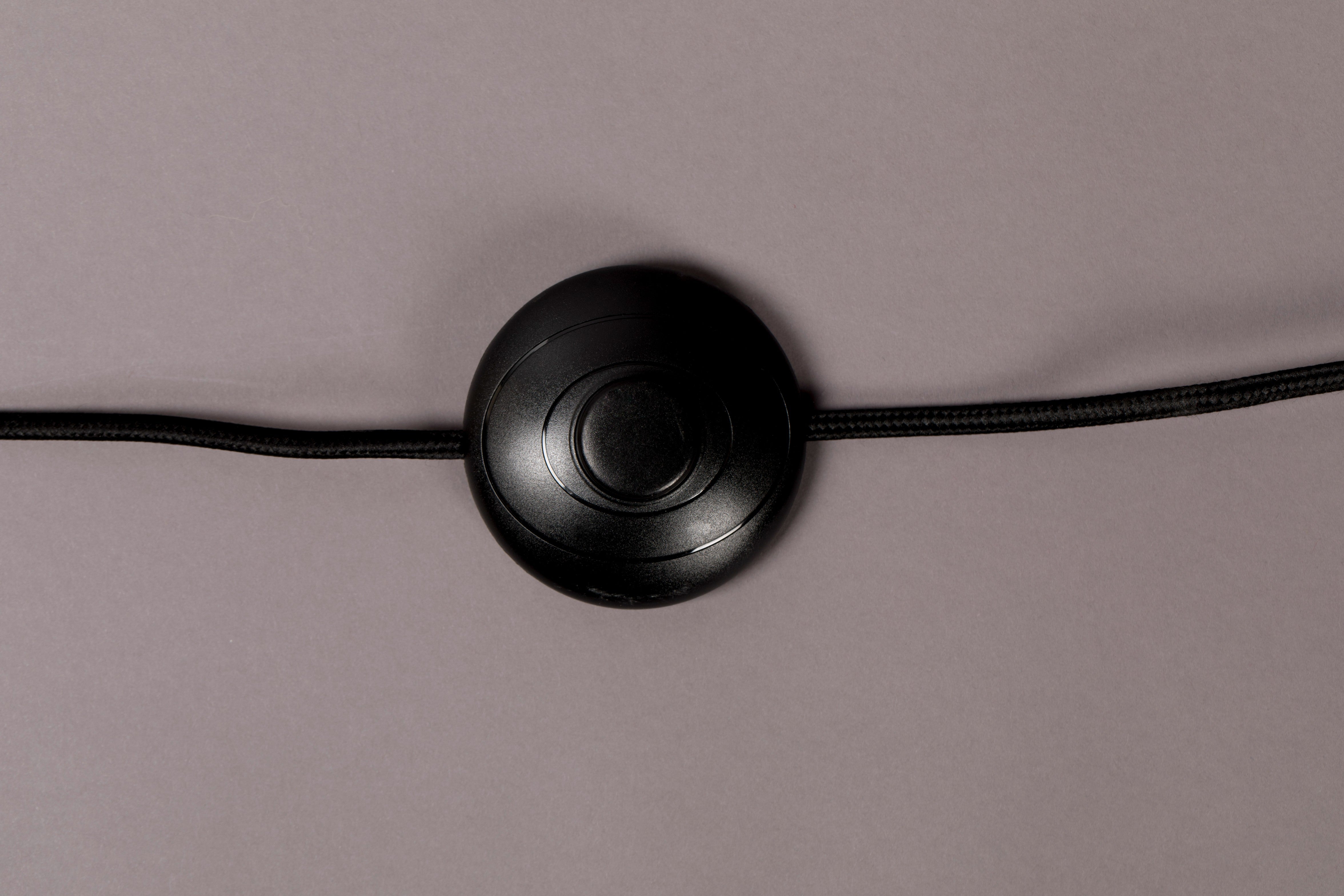 AFRA lamp in light brown with a plum base