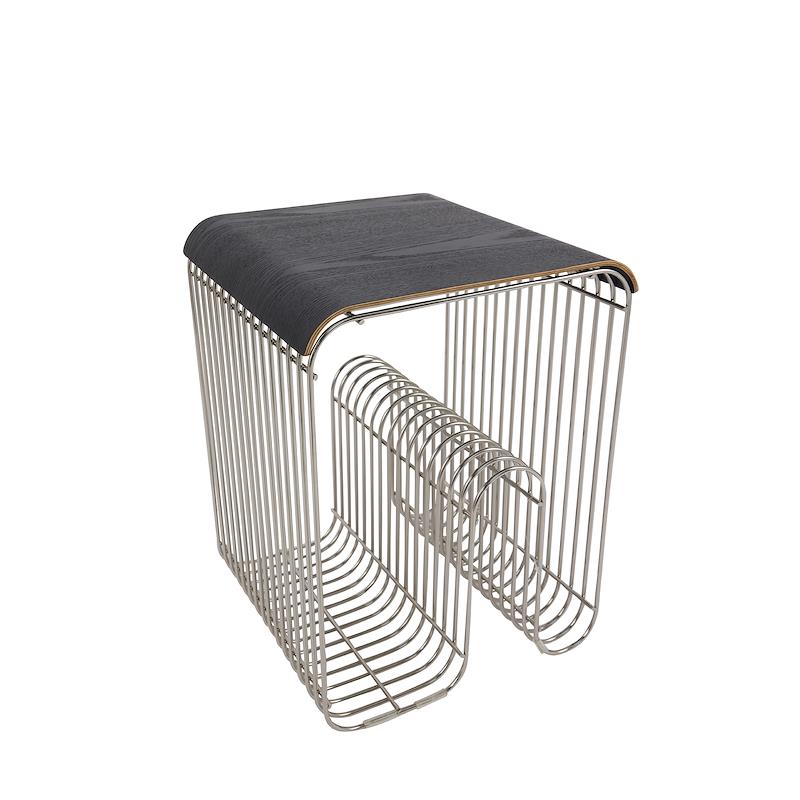 Taca CURVA czarne drewno dębowe