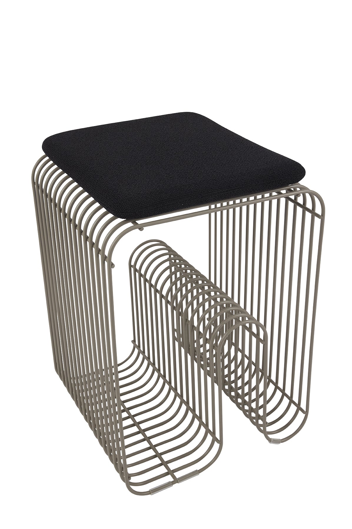 Polštář na sezení CURVA antracitový bouclé