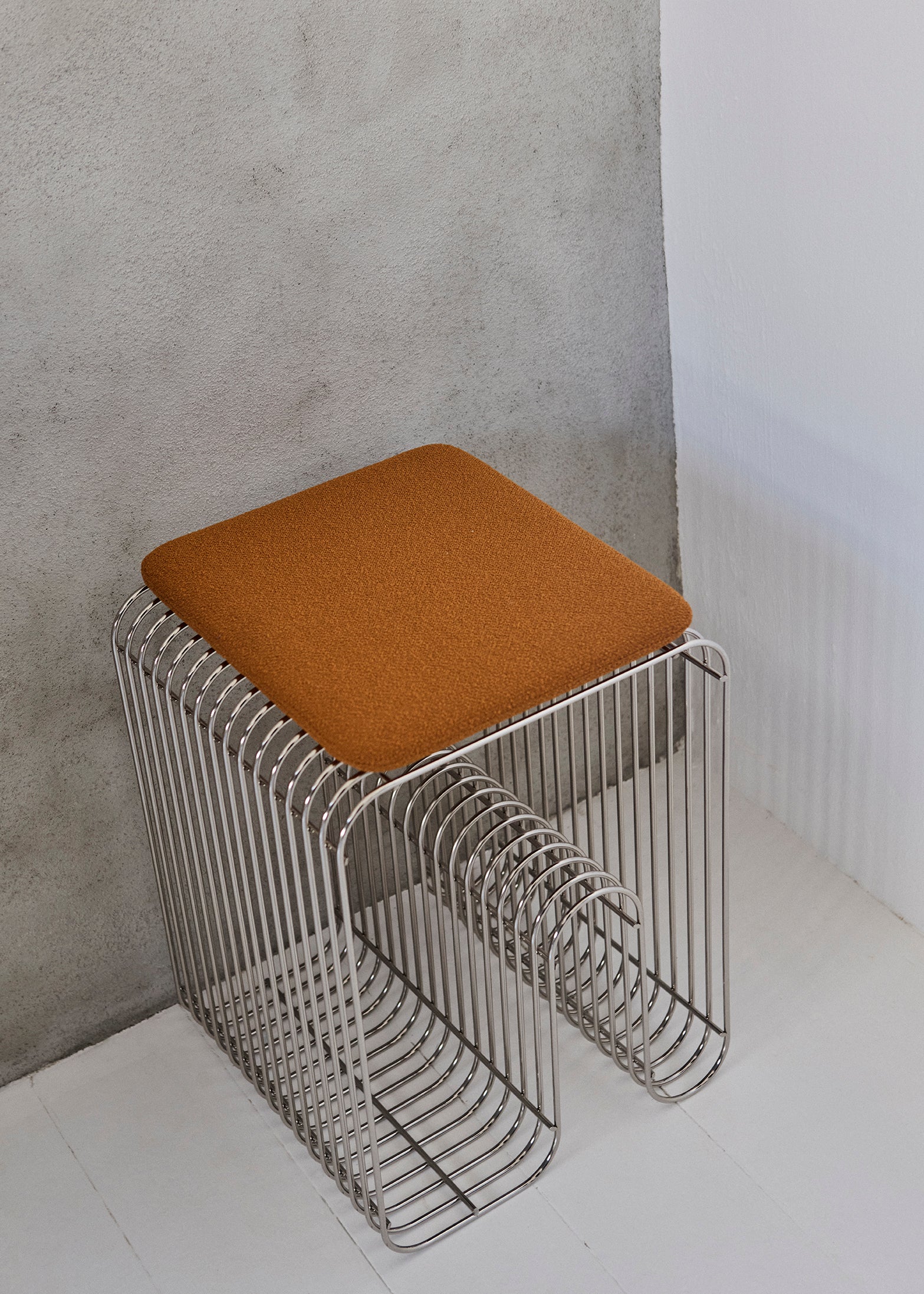 CURVA Seat Cushion Brown Bouclé